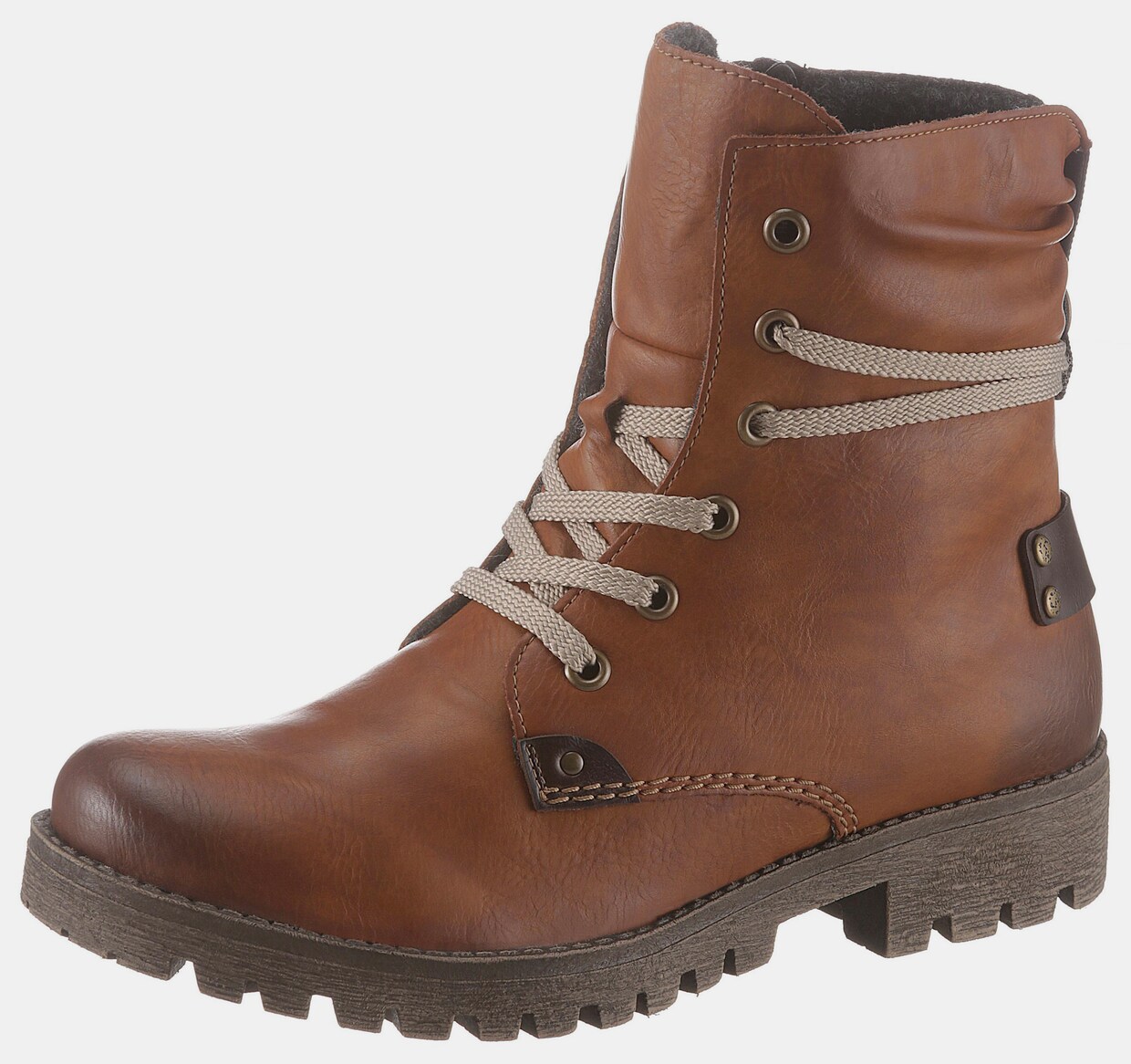 Rieker Schnürboots - cognac-used