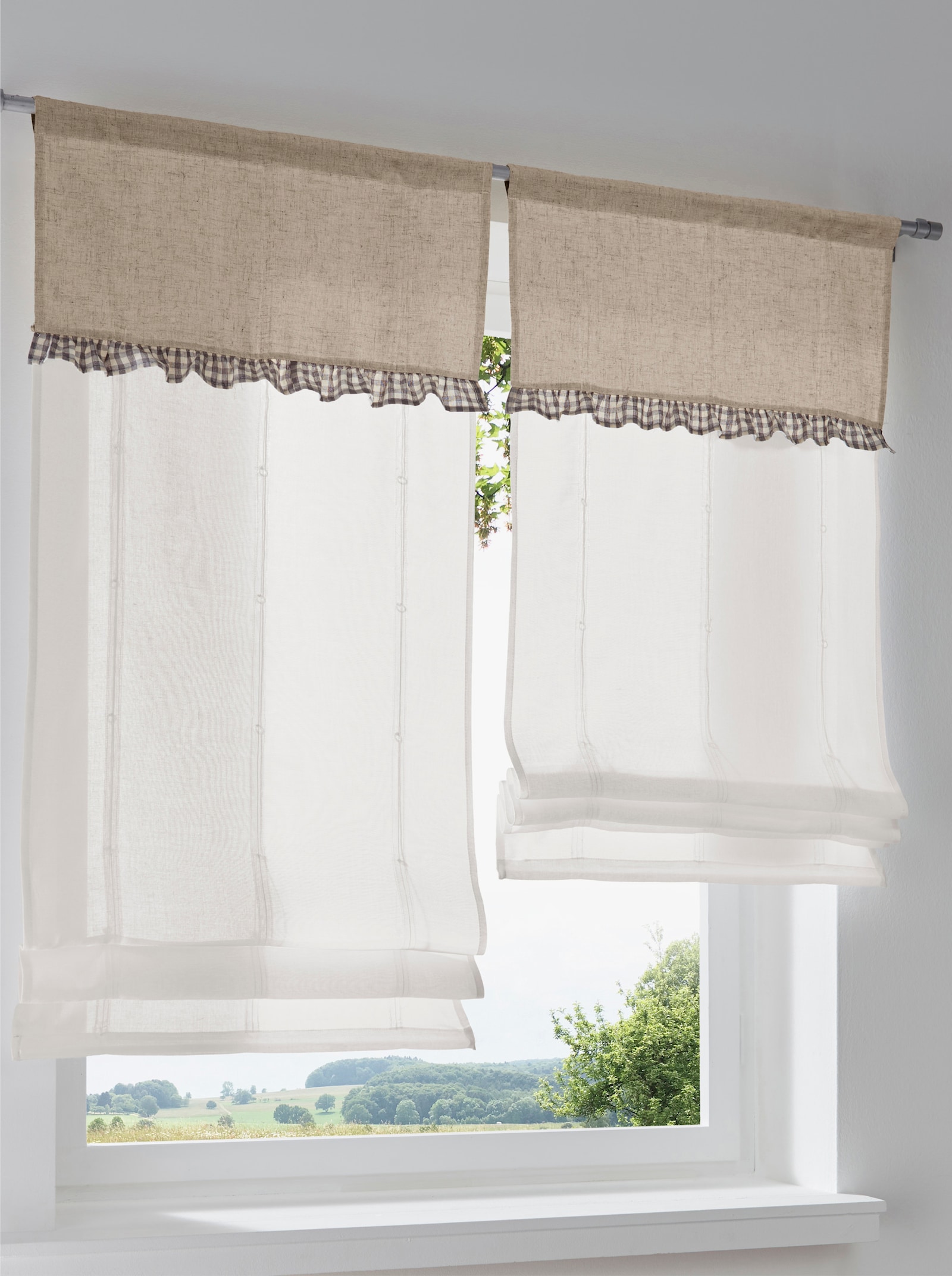 heine home Raffrollo - weiß-natur