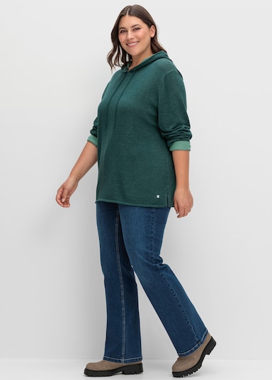 sheego Bootcut-Jeans - dark blue denim