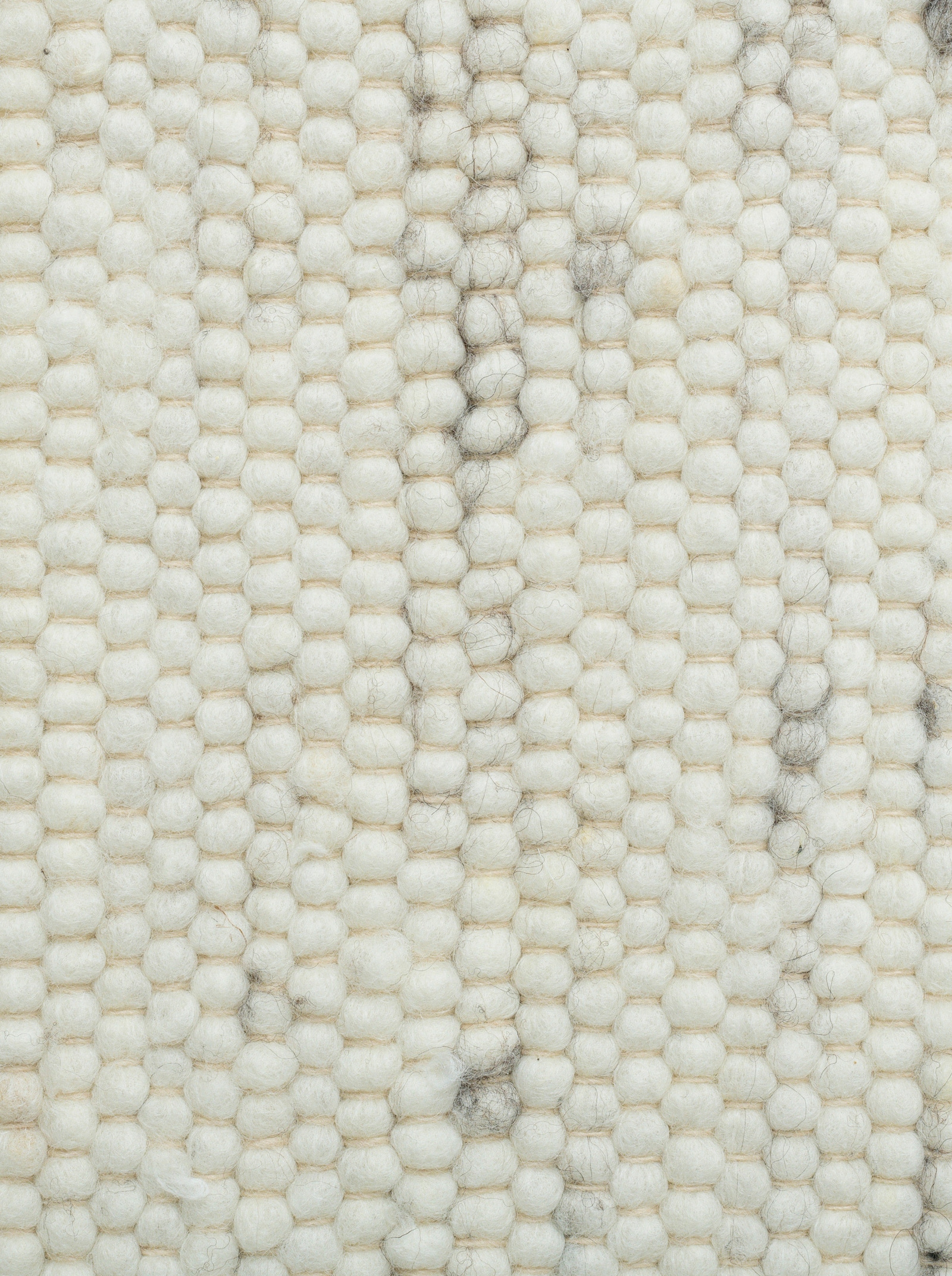 Theko Handwebteppich - ecru-grau-meliert