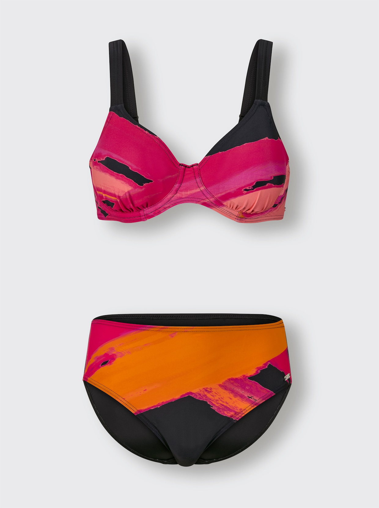 feel good Bikini - schwarz-orange