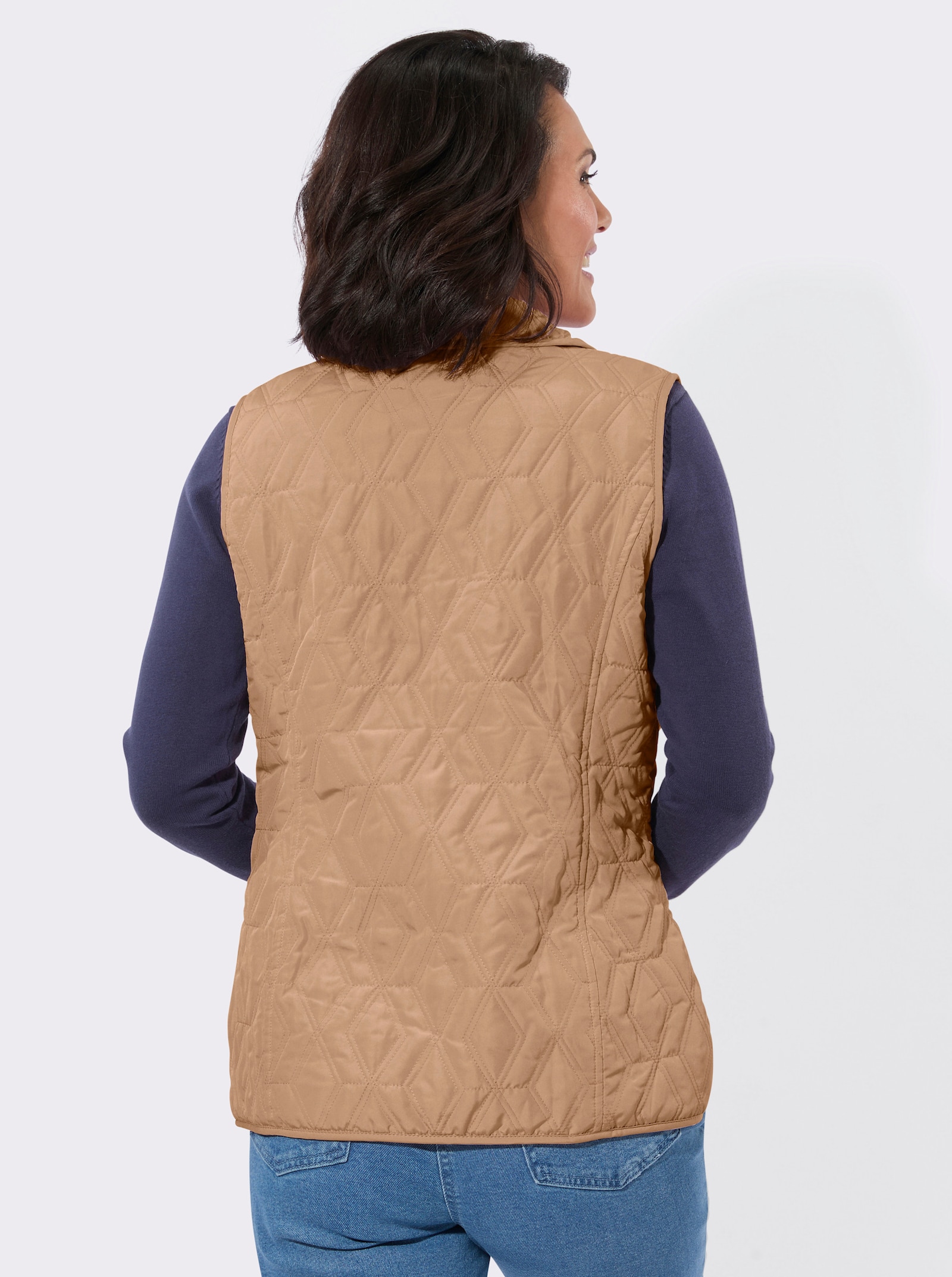 Steppweste mit wärmendem Fleecefutter - camel