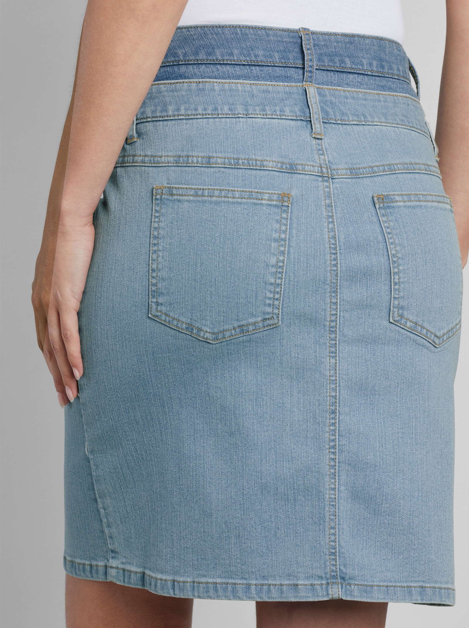 heine Jeansrock mit Doppelbund - blue-bleached