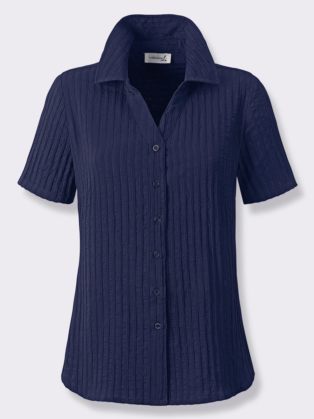 Hemdbluse - dunkelblau-gestreift