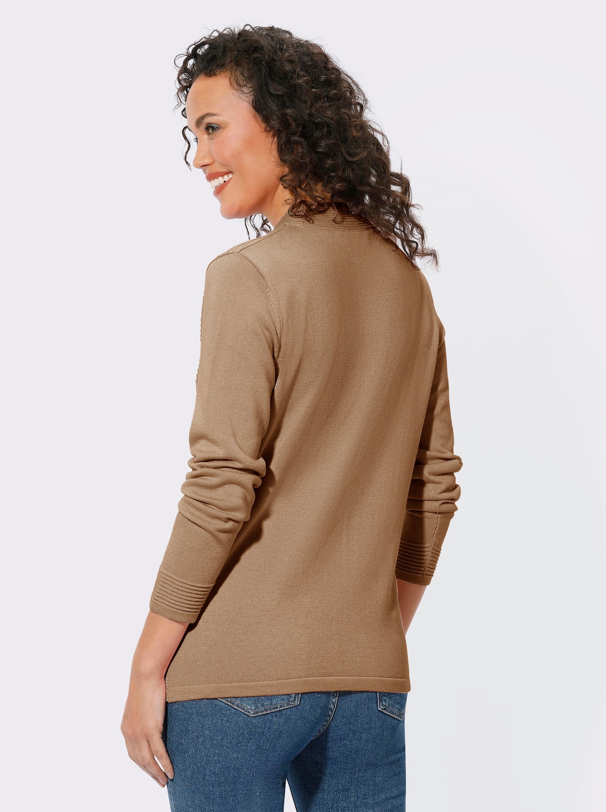 Stehkragen-Pullover - camel