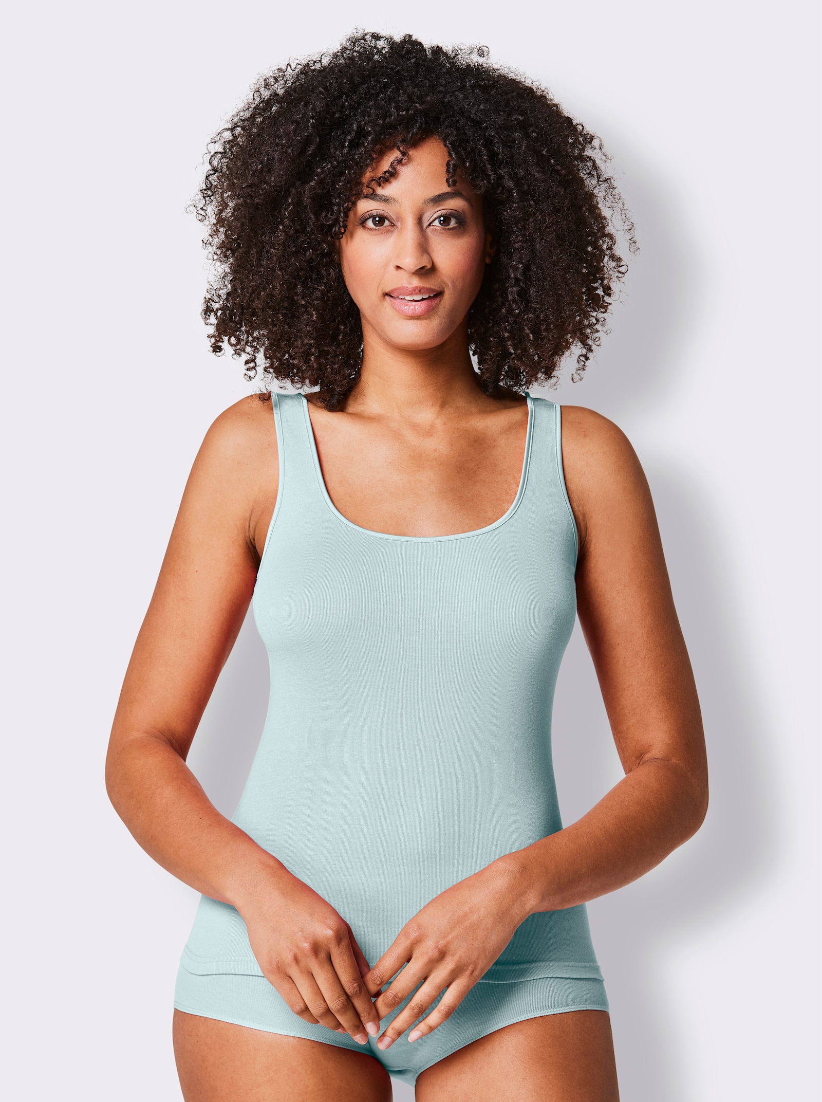 Nina von C. Lot de 2 débardeurs - vert d'eau