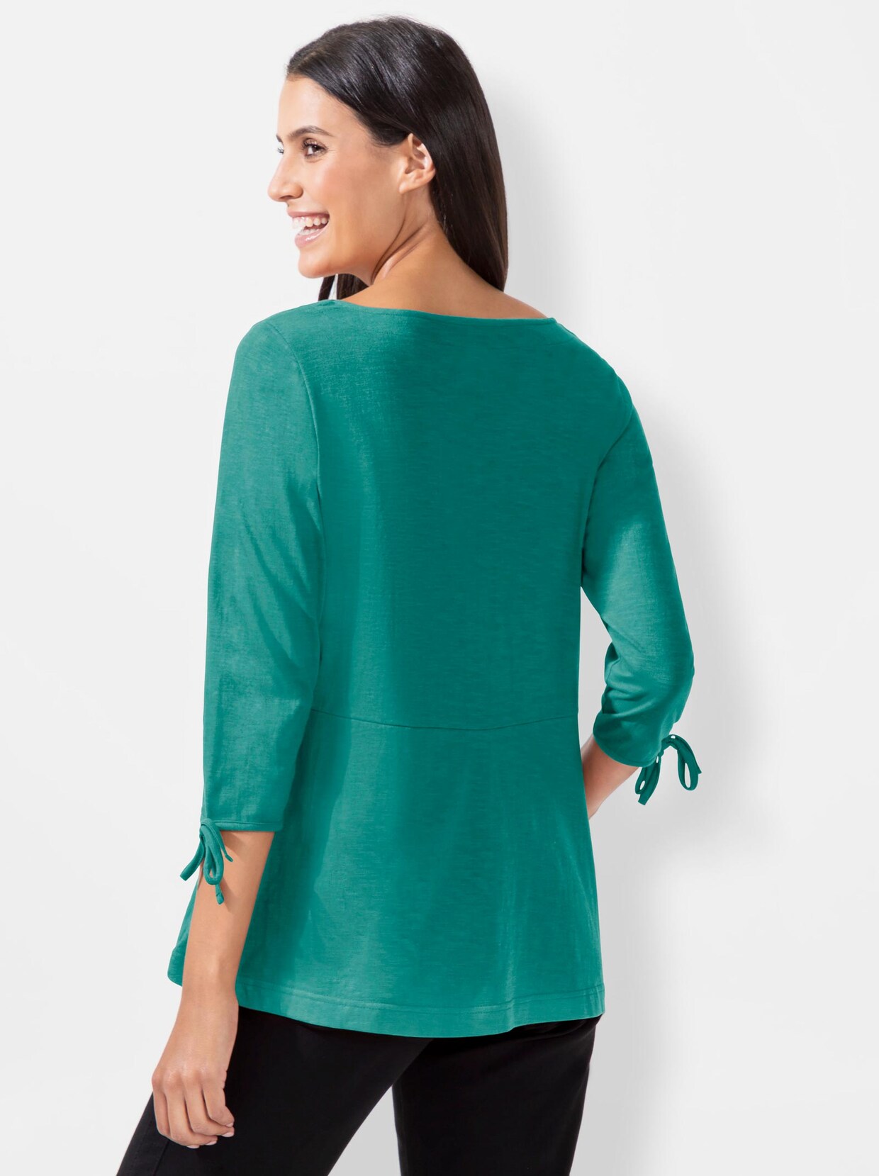 3/4-Arm-Shirt - smaragd