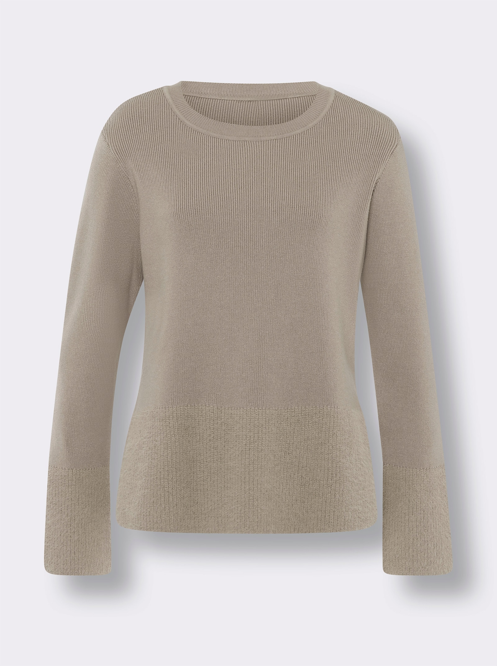 heine Pull en tricot fin avec manches légèrement évasées - beige