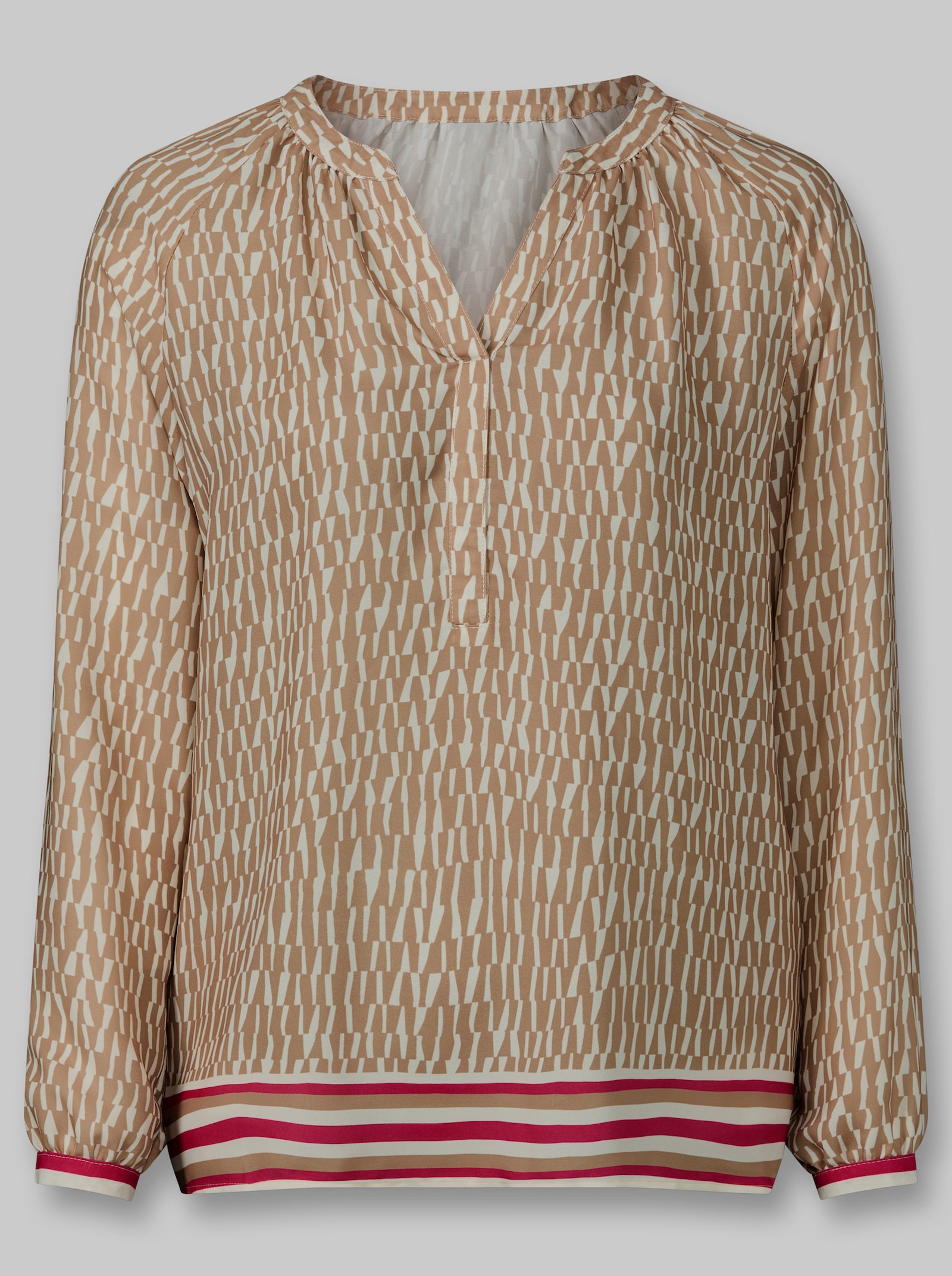 heine Schlupfbluse mit Druck-Dessin - camel-champagner-bedruckt