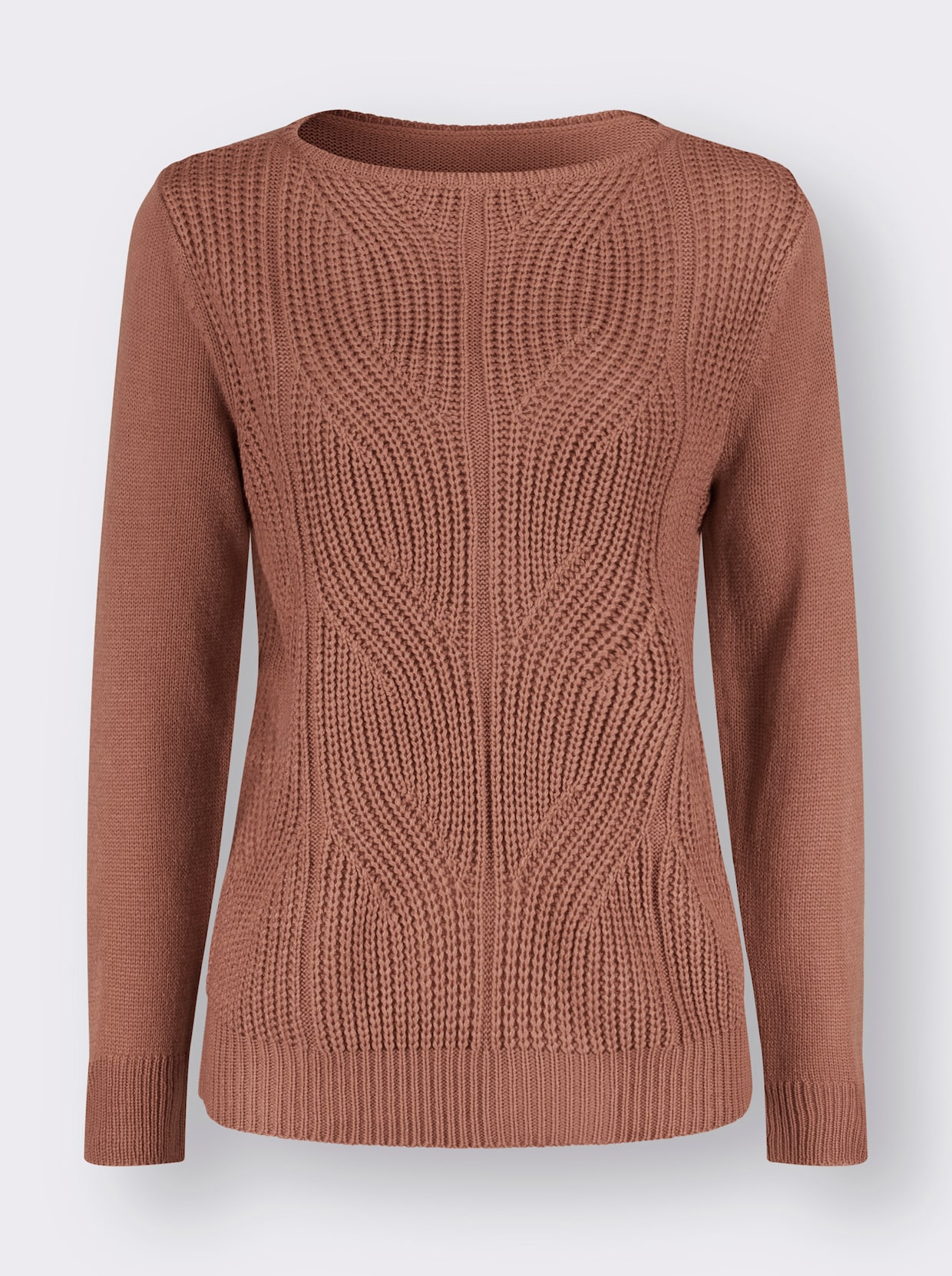 Pletený svetr - růžové dřevo