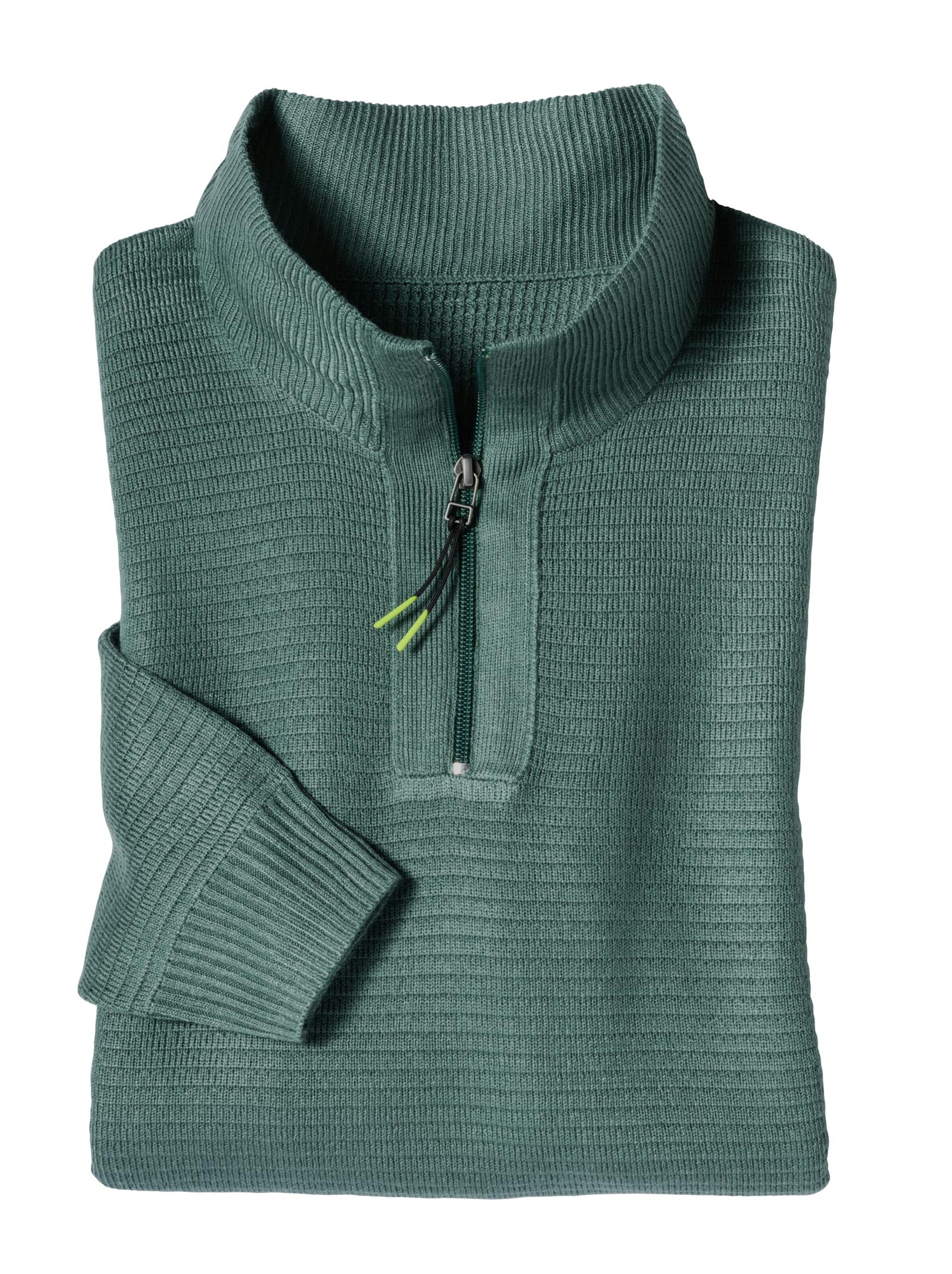Stehkragen-Pullover - grün