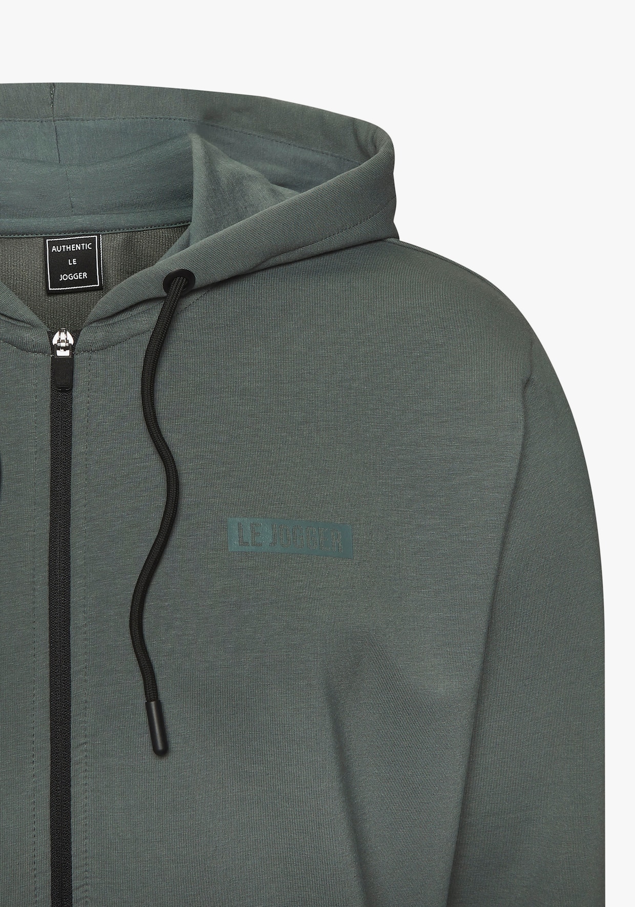 Sweatvest met capuchon - groen