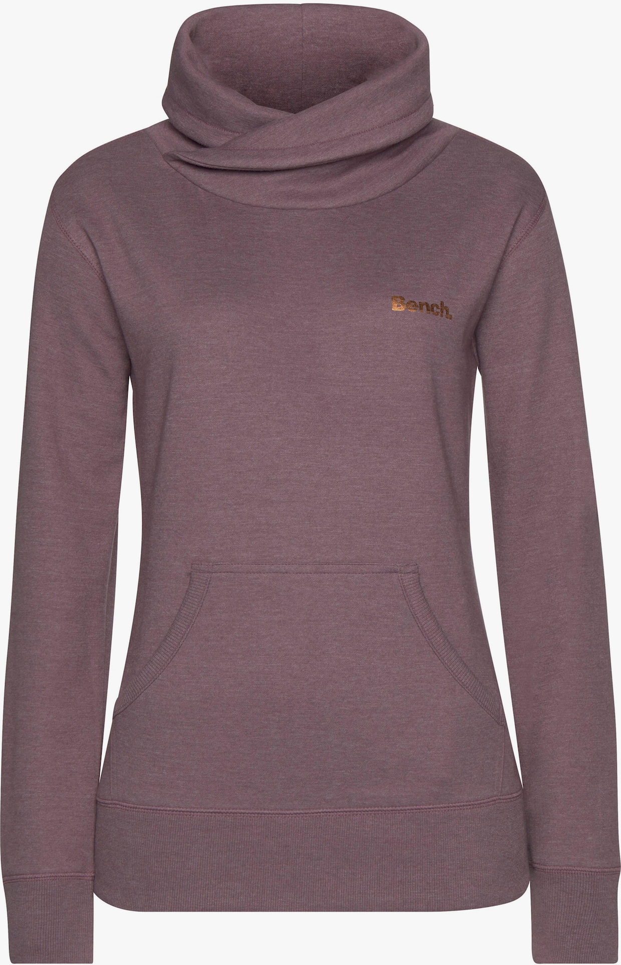 Lang sweatshirt - mauve gemêleerd