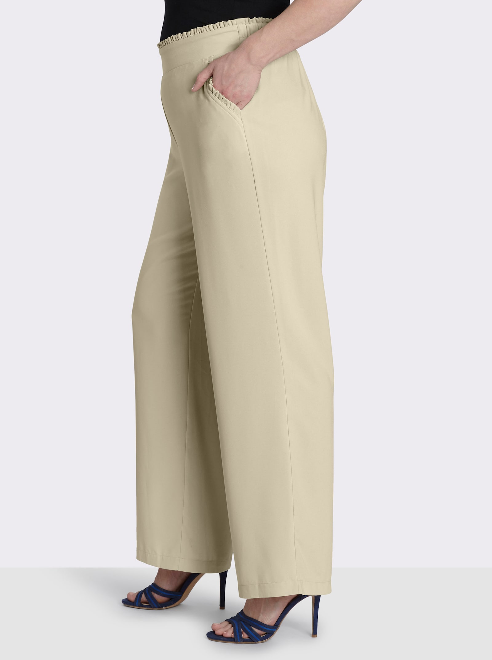 sheego Hose mit französischen Taschen - sand