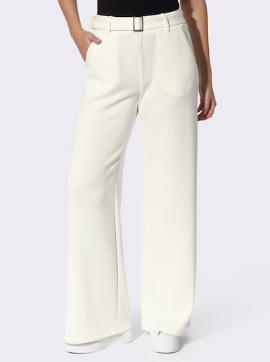 heine Jerseyhose mit Gürtel - ecru