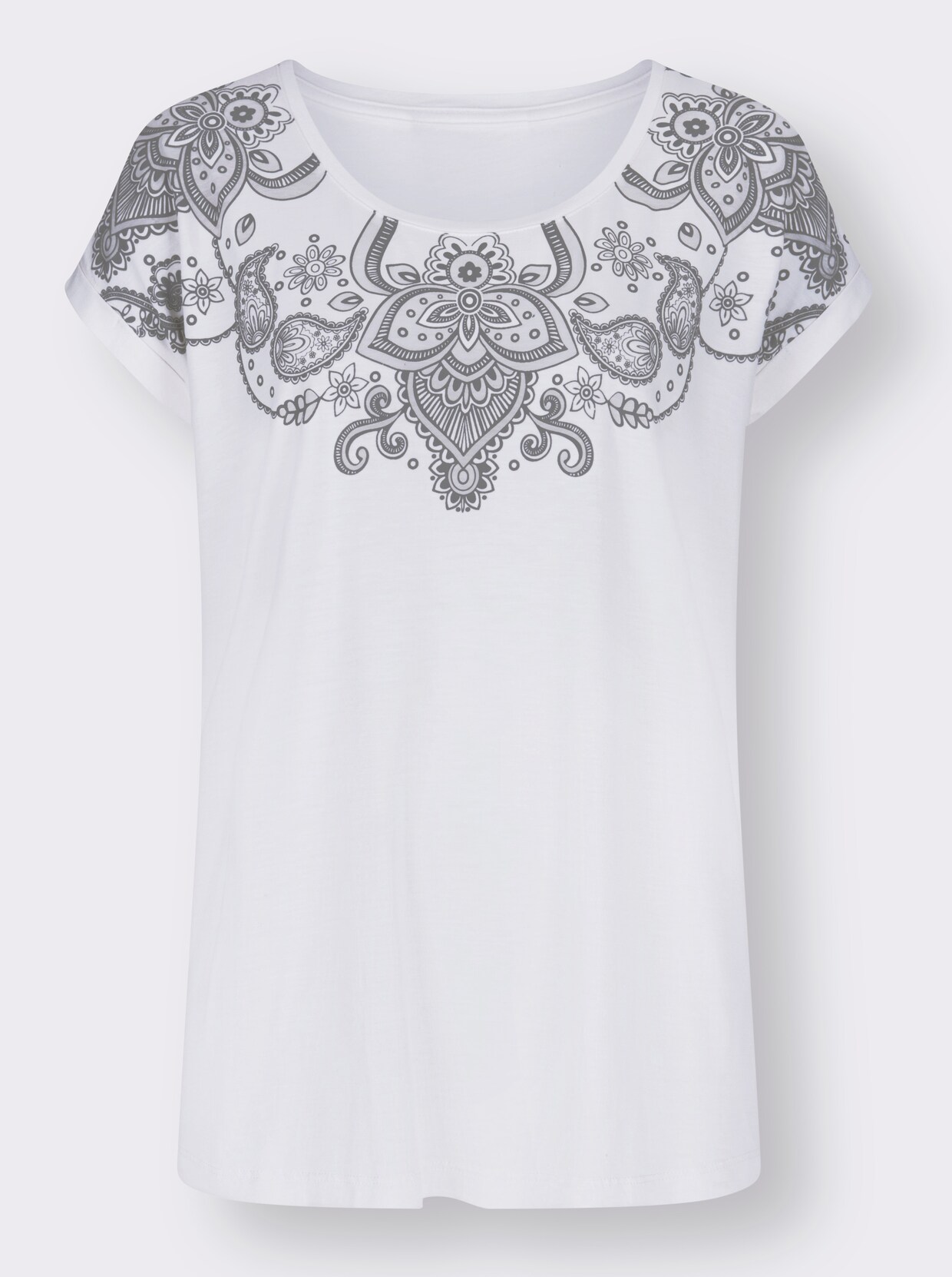 Rundhalsshirt - ecru