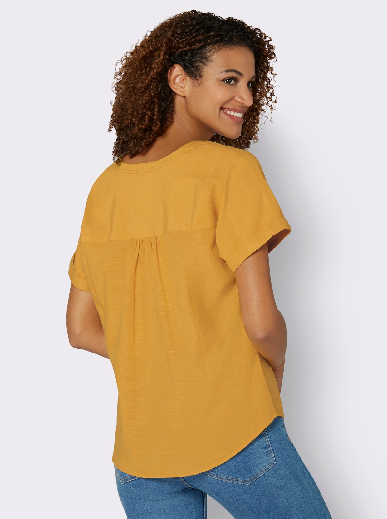 Comfortabele blouse - oker