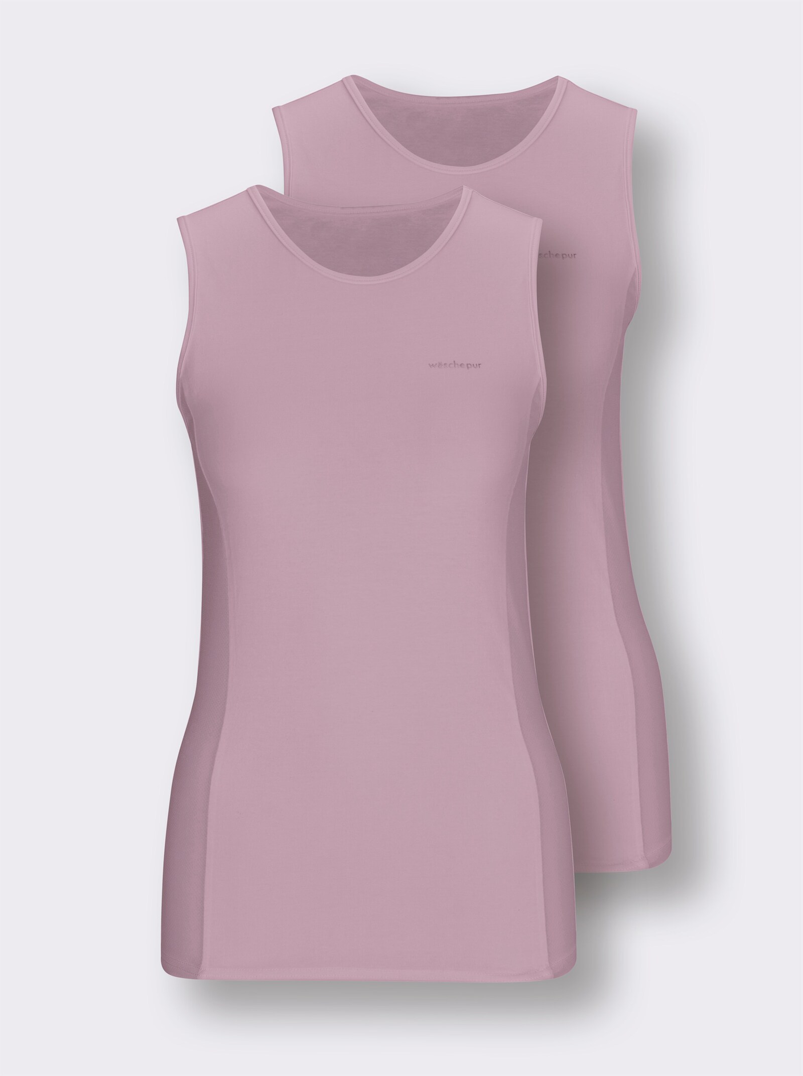 wäschepur Achselhemd im 2er-Pack - mauve