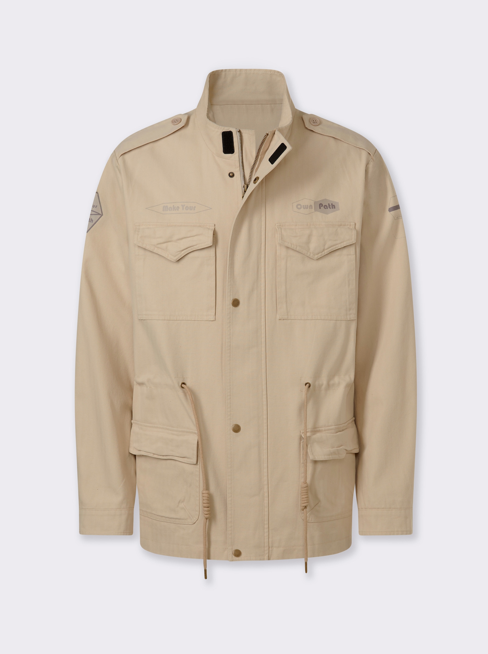 Marco Donati Longjacke mit Schulterriegel - beige