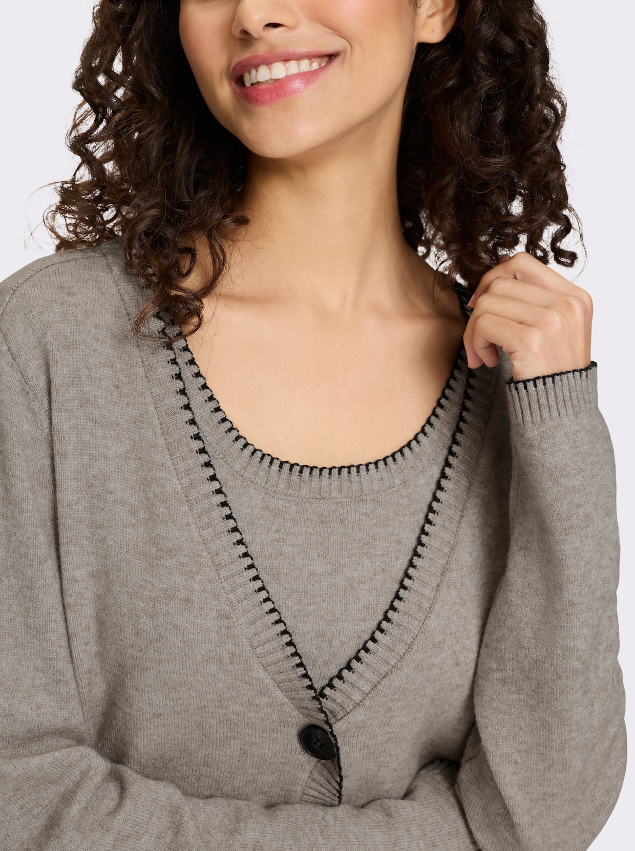 heine Twin-Set - taupe-meliert