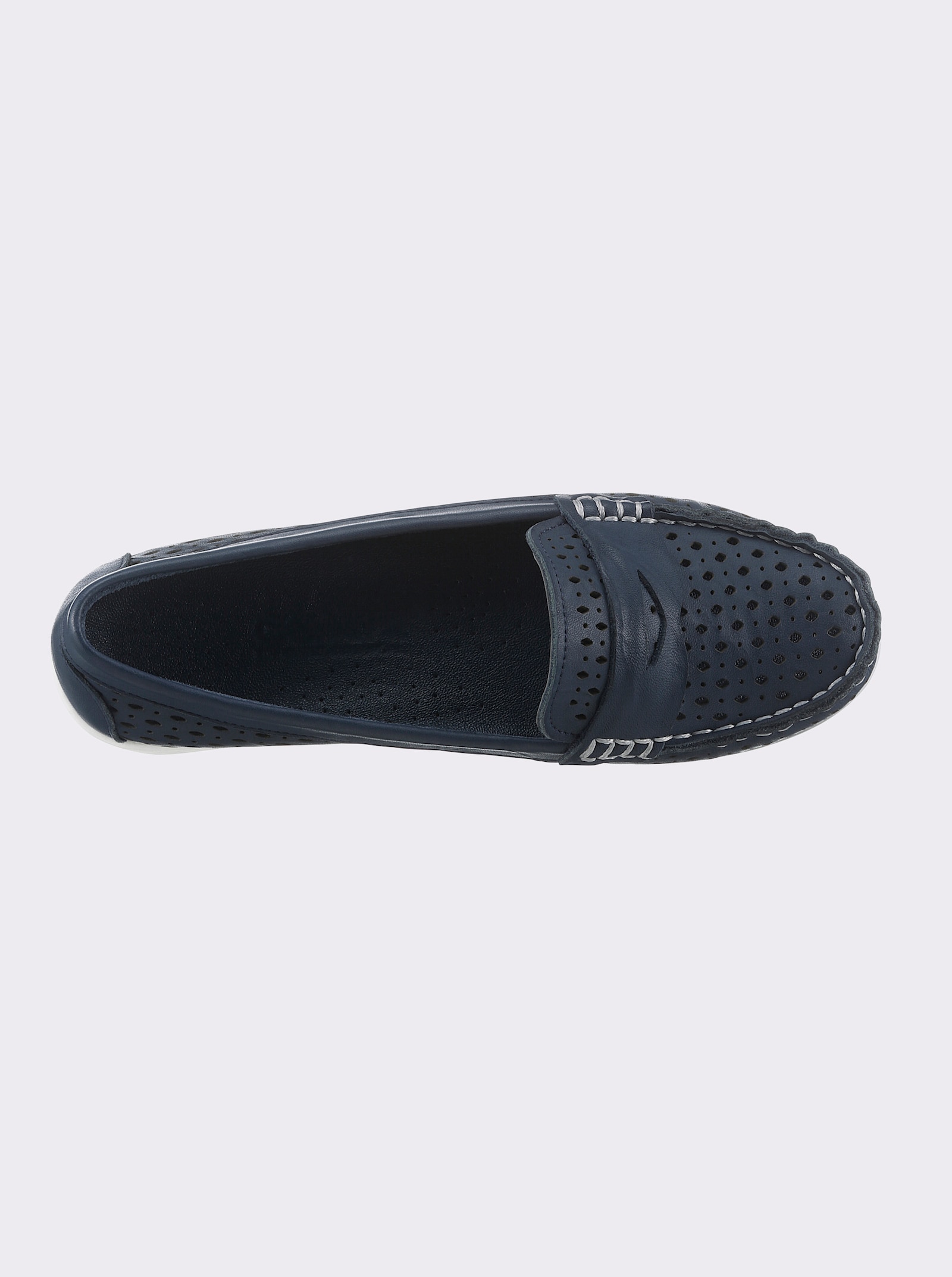 Gemini Slipper mit Lochmuster - jeansblau
