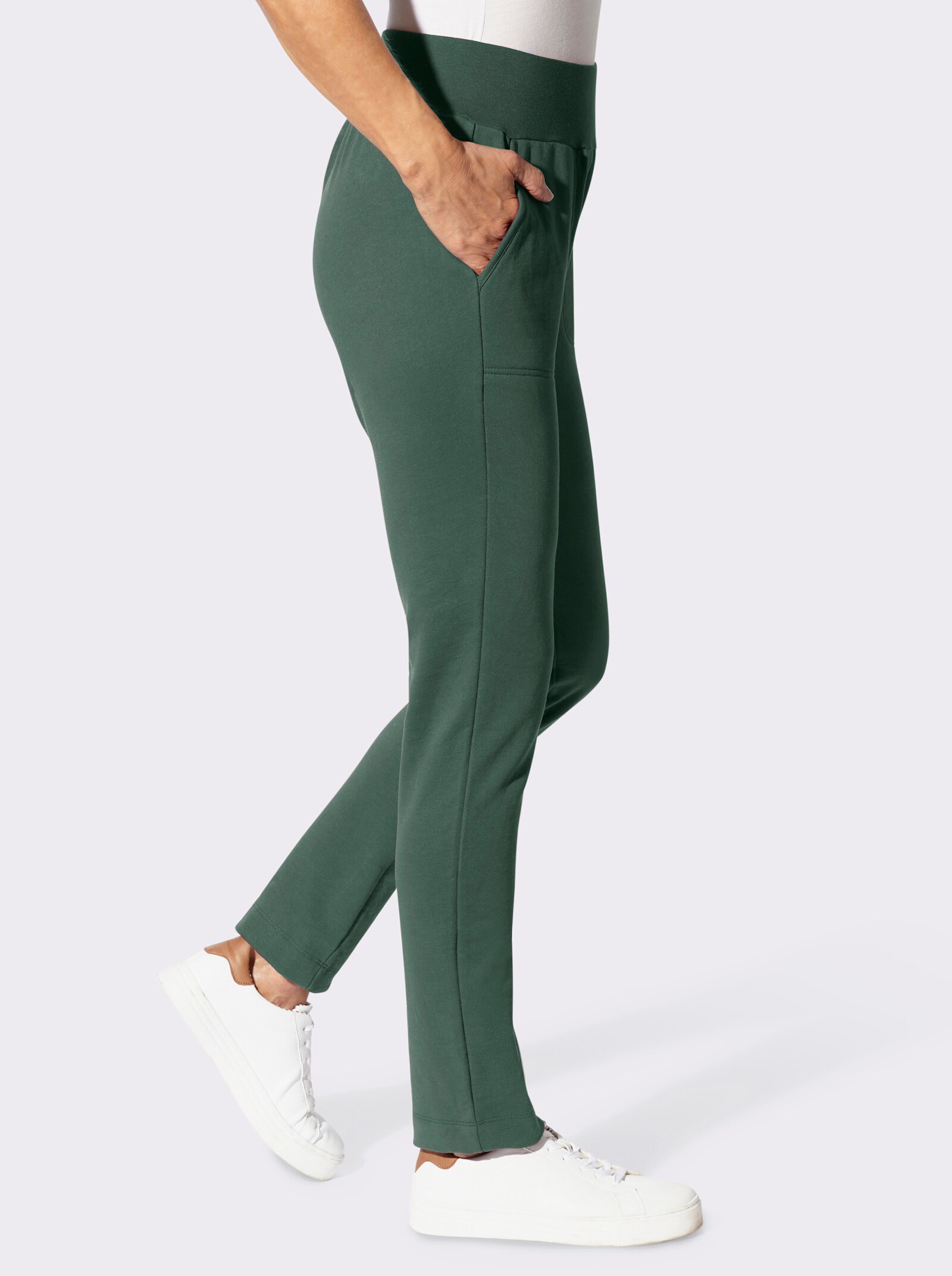 Jerseyhose mit angerauter Innenseite - moos