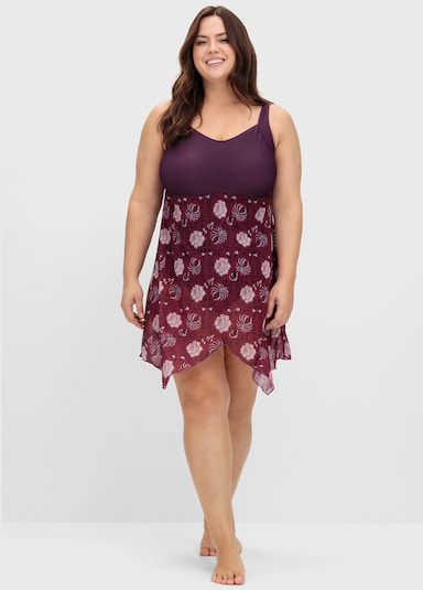 sheego by Joe Browns Badekleid - beere-gemustert