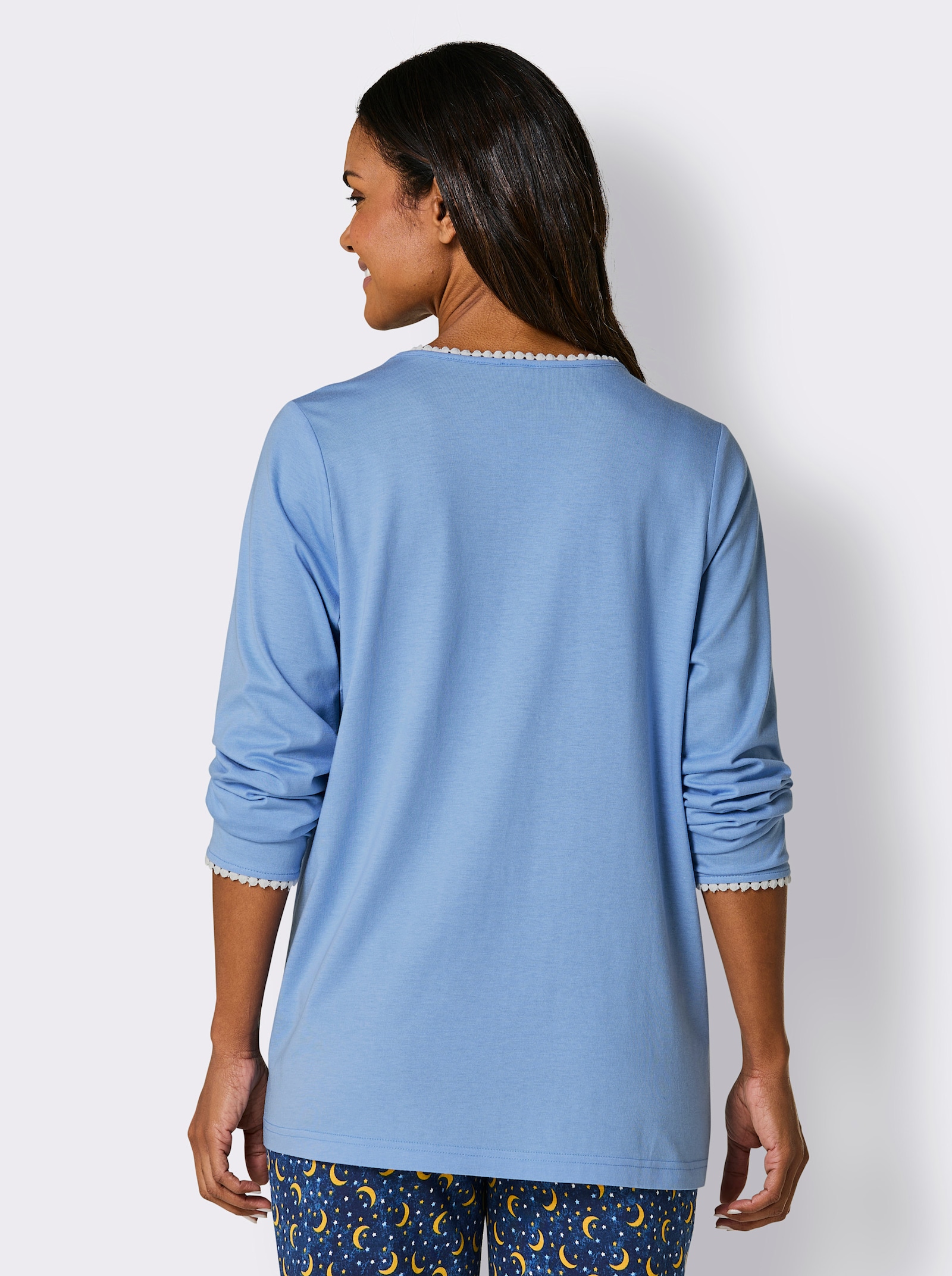 wäschepur Schlafanzug-Shirt - himmelblau