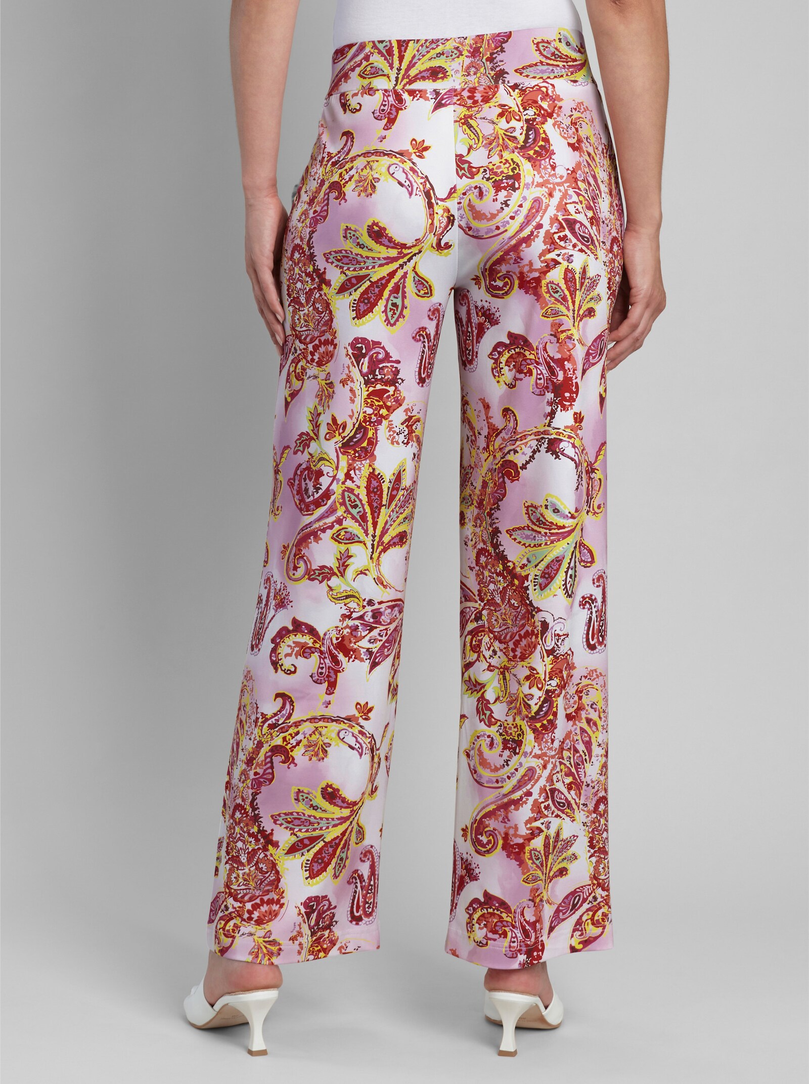 heine Druckhose mit Rundum-Dehnbund - orchidee-ecru-bedruckt
