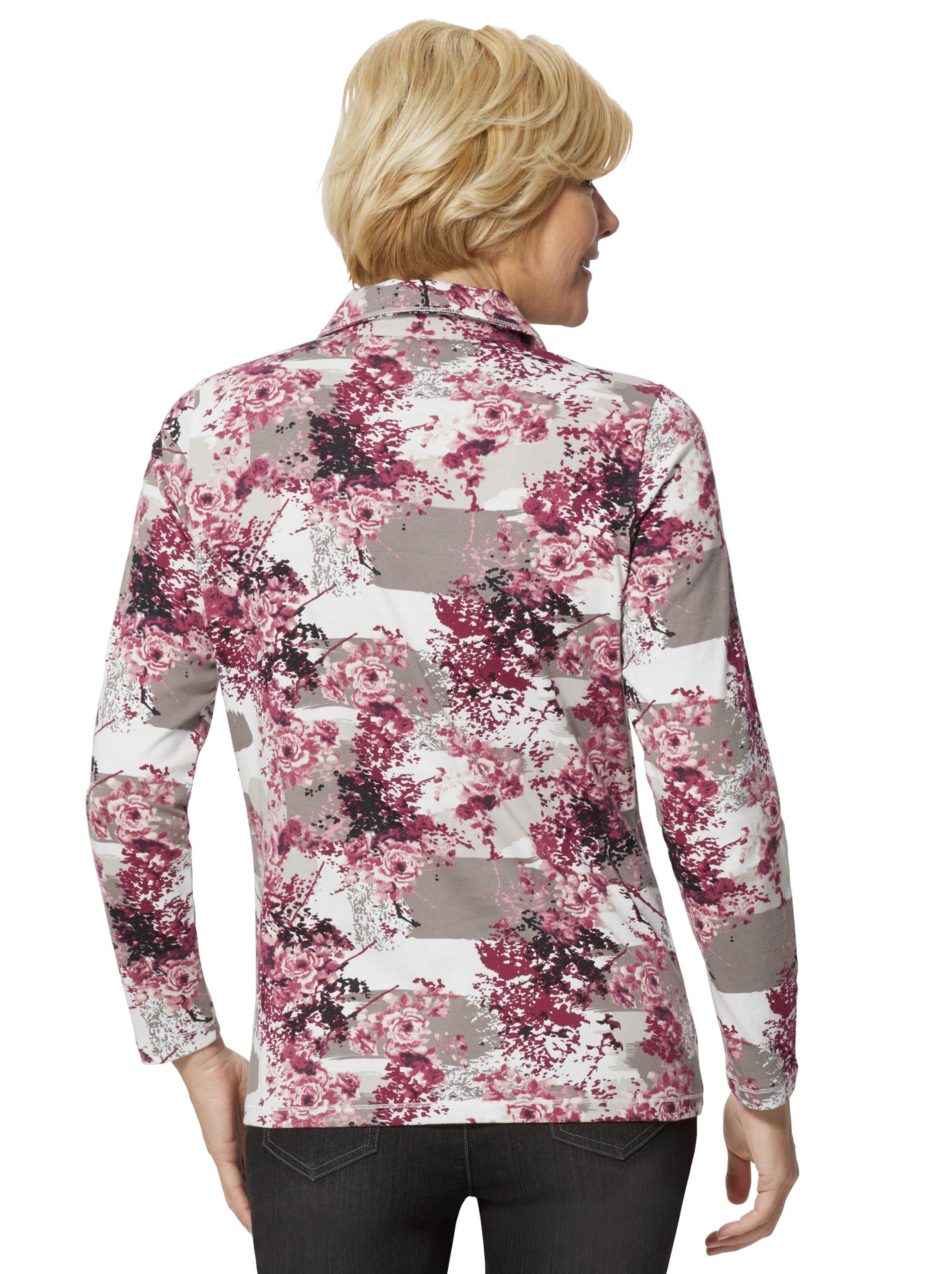 Shirt - weinrot-gemustert