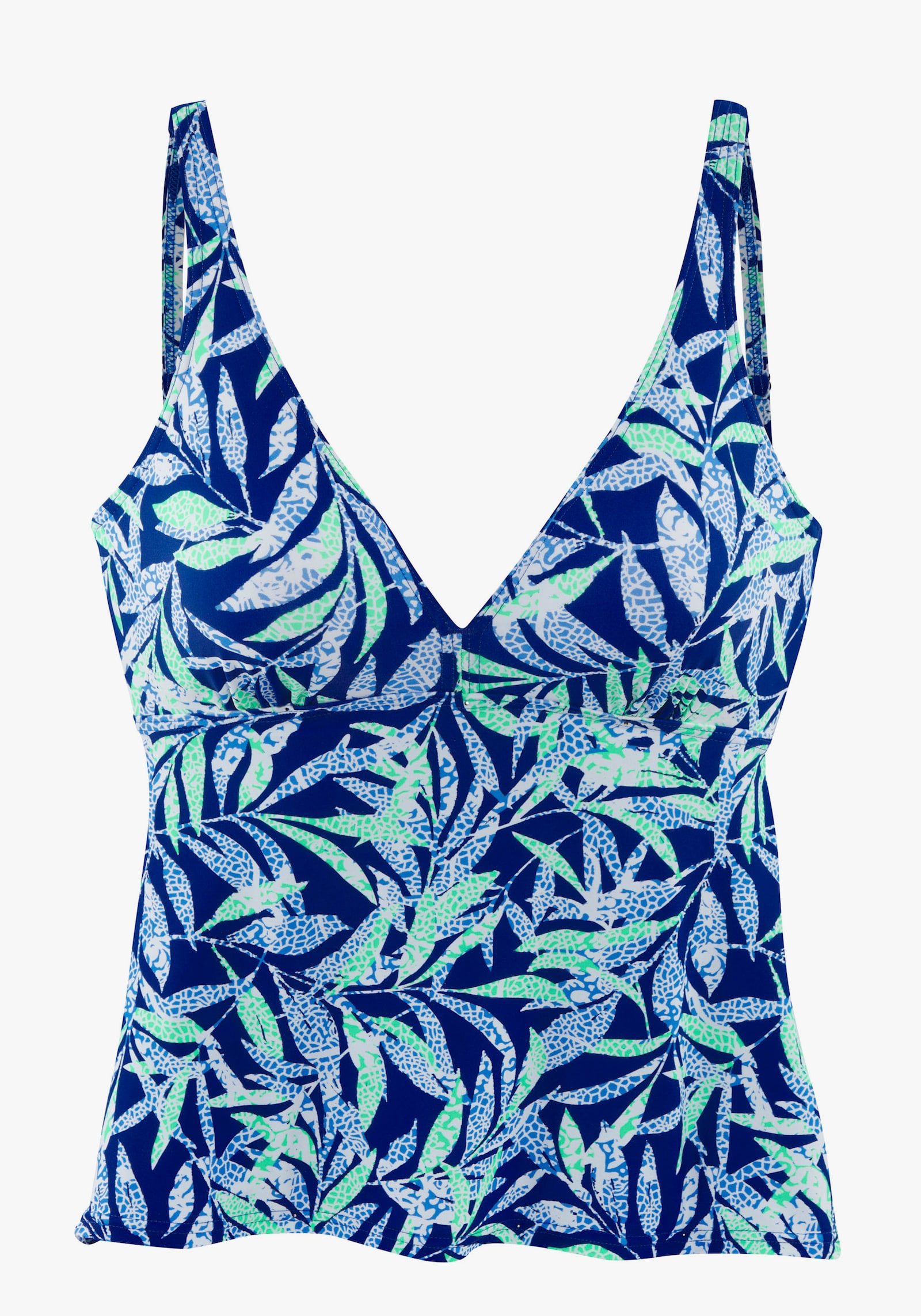 Vivance Bügel-Tankini-Top - blau bedruckt