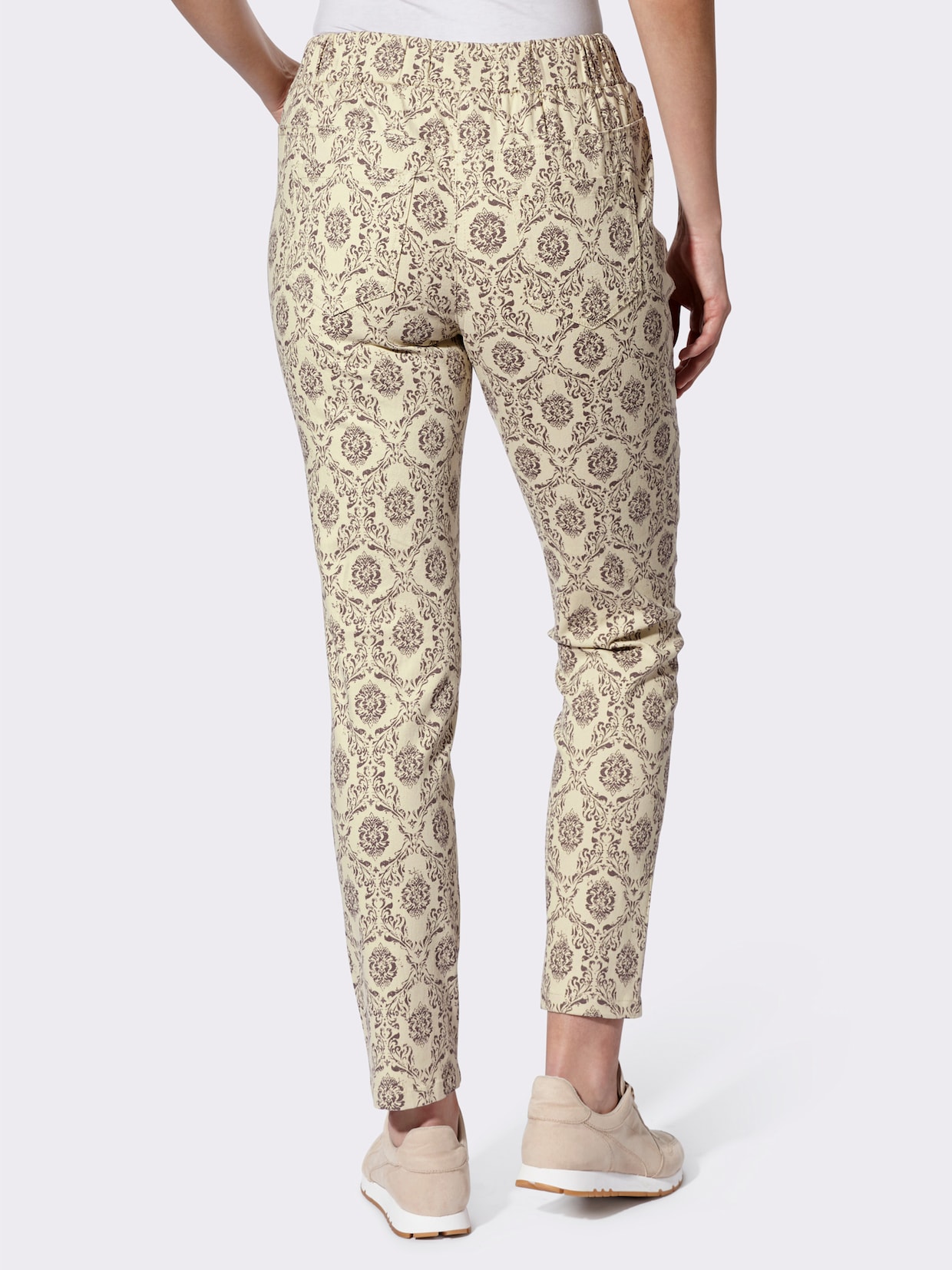 heine Jogg Pants - sand-dunkeltaupe-bedruckt