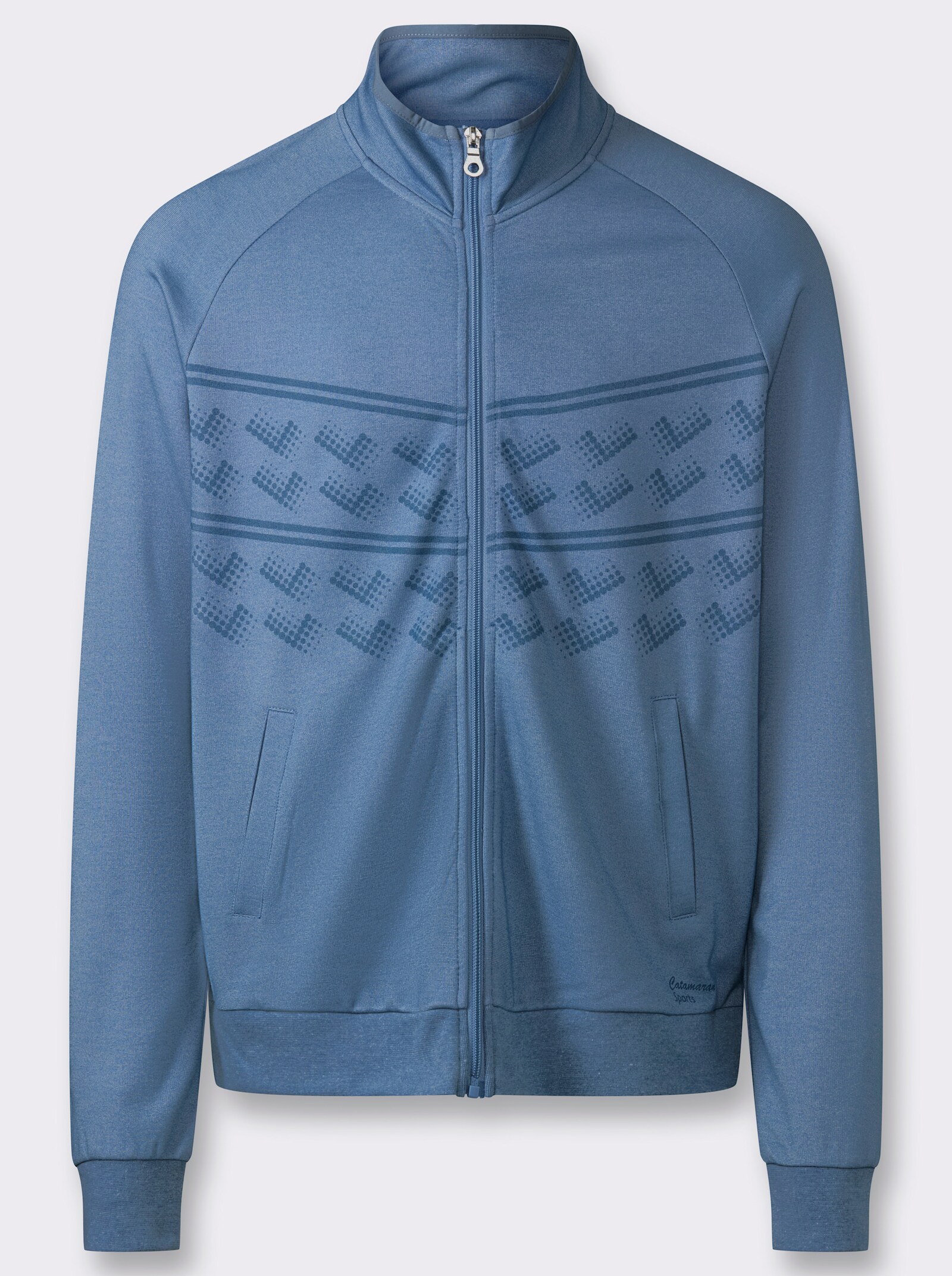 Catamaran Sports Sweatjacke mit Bündchenabschluss - mittelblau-meliert
