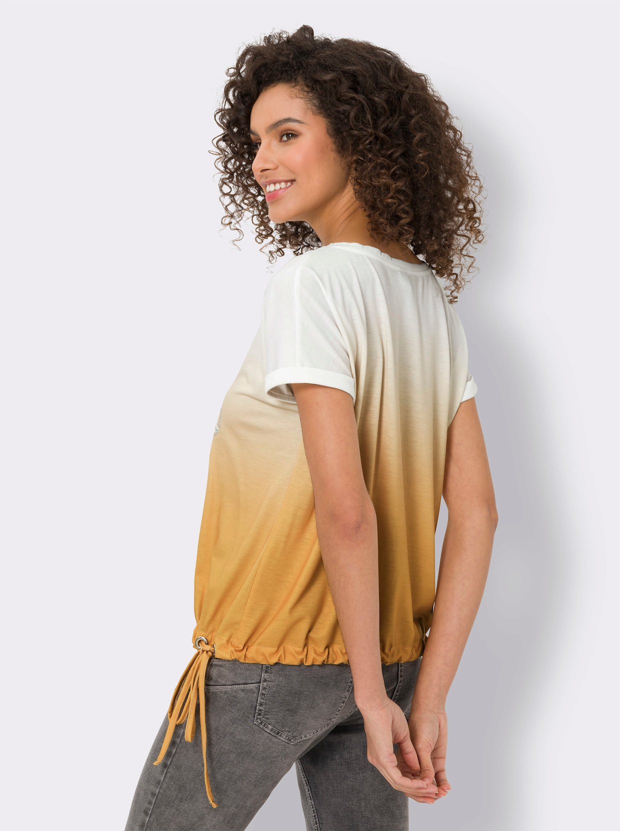 heine T-shirt à manches courtes - ocre imprimé