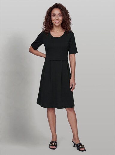 heine Sweatkleid mit Teilungsnaht - schwarz