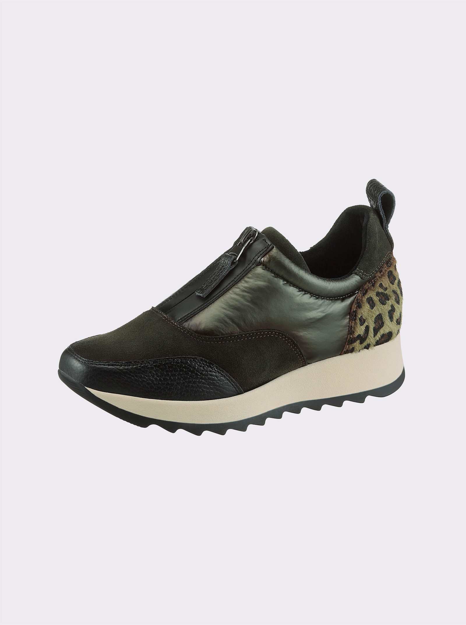 heine Sneaker - khaki-oliv-gemustert