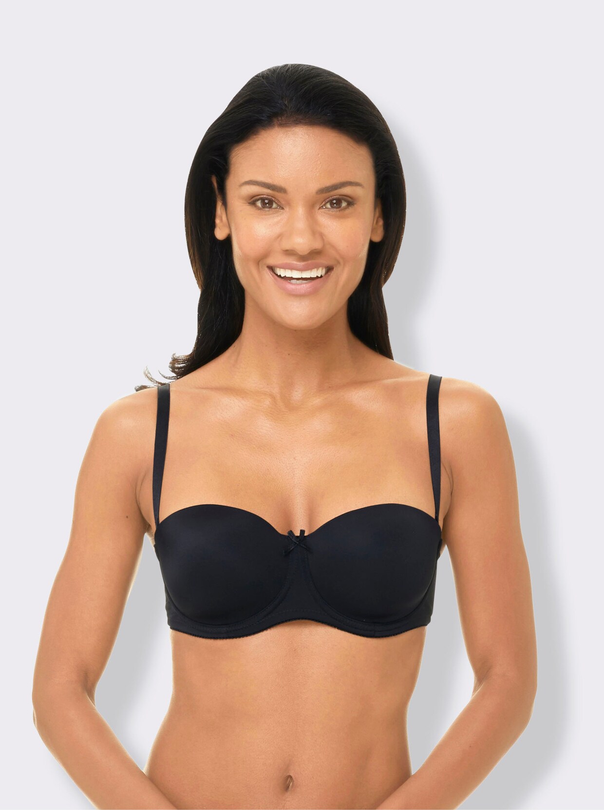 Naturana T-Shirt-BH mit Bügel - schwarz