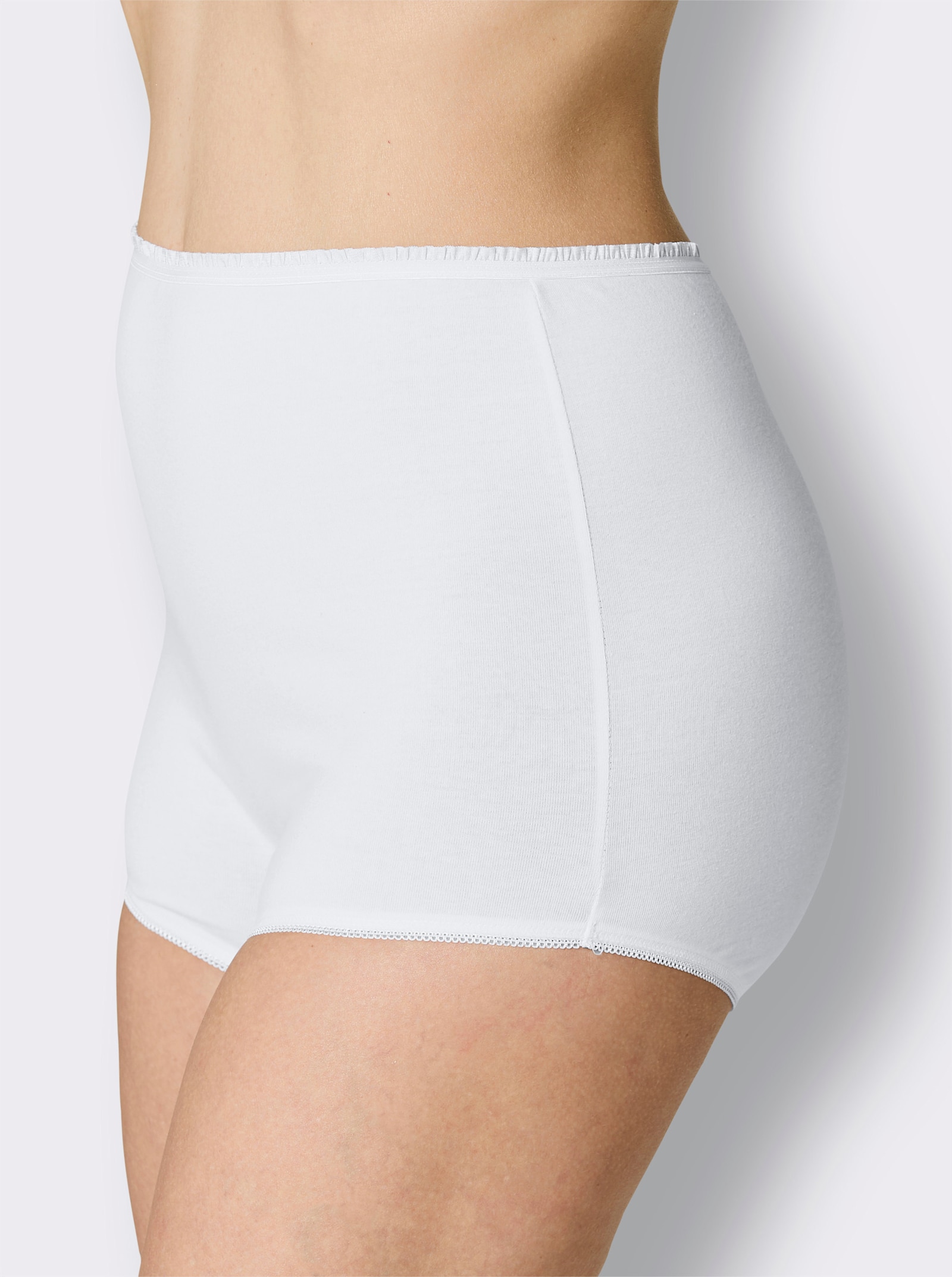 wäschepur Panty mit elastischem Zierbund - weiß