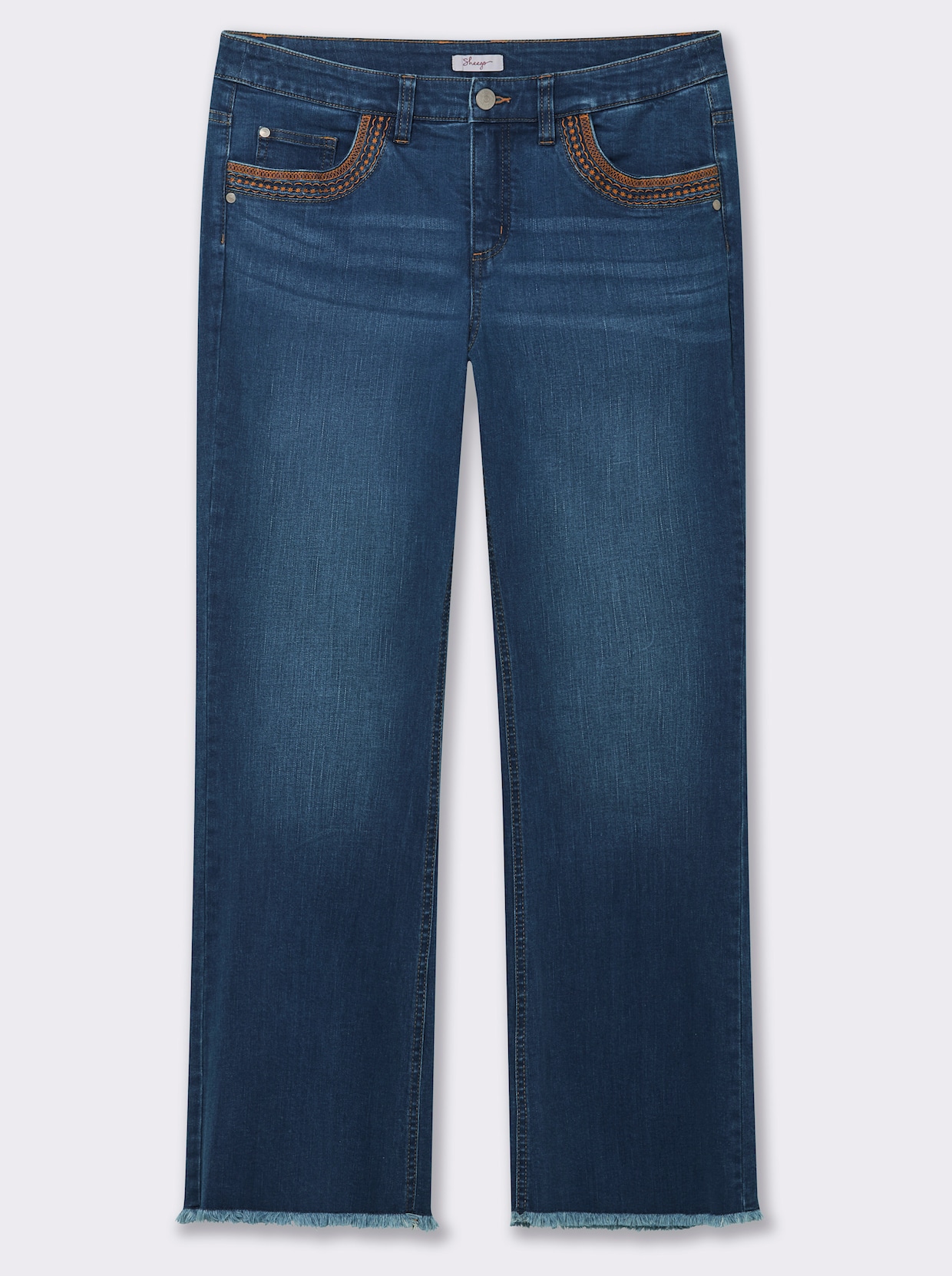 sheego Bootcut-Jeans - blue-stone-washed
