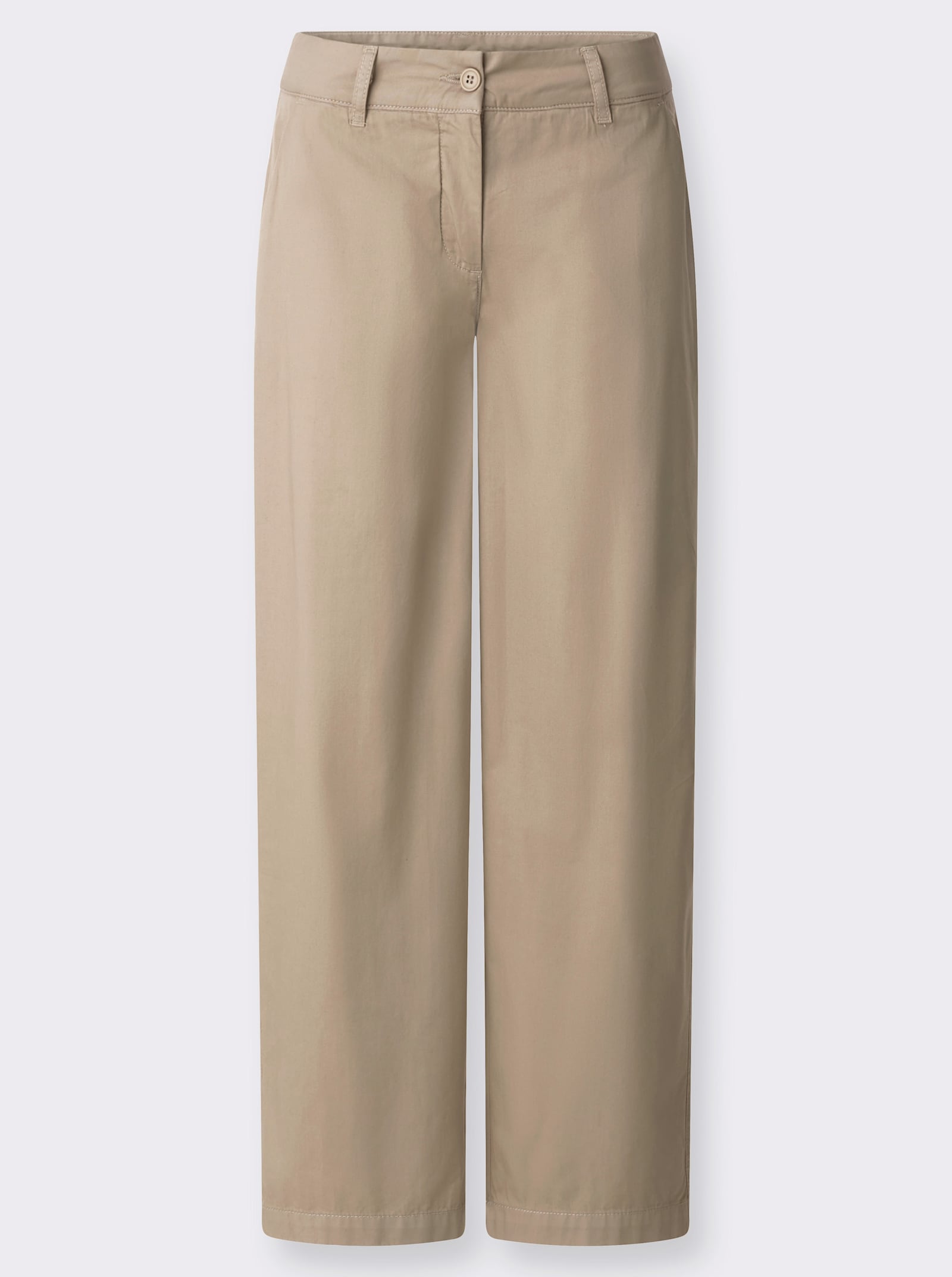 Culotte in Jeans-Qualität, Baumwolle - beige