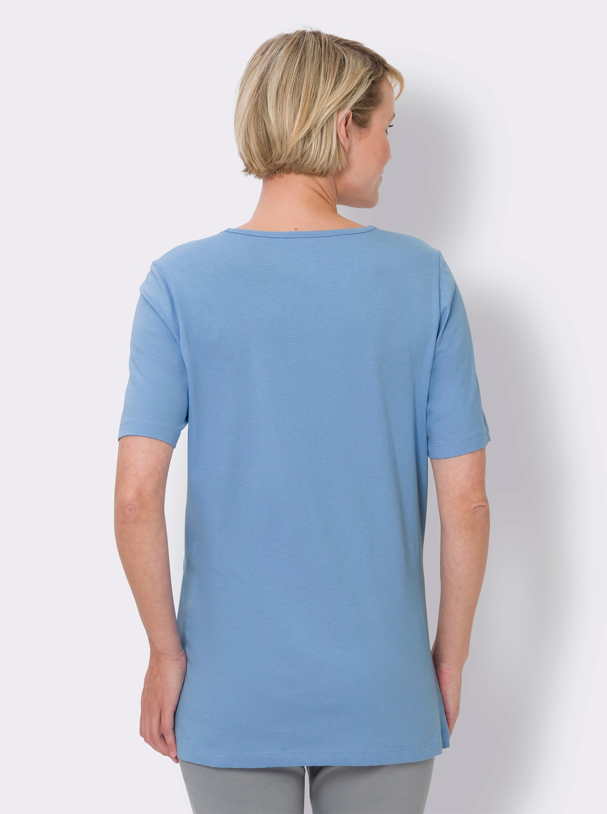 Lang shirt - hemelsblauw