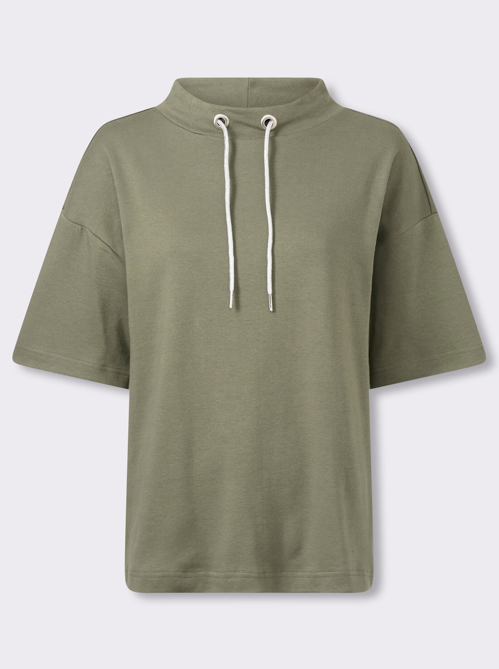 Longsweatshirt mit Kapuze - khaki