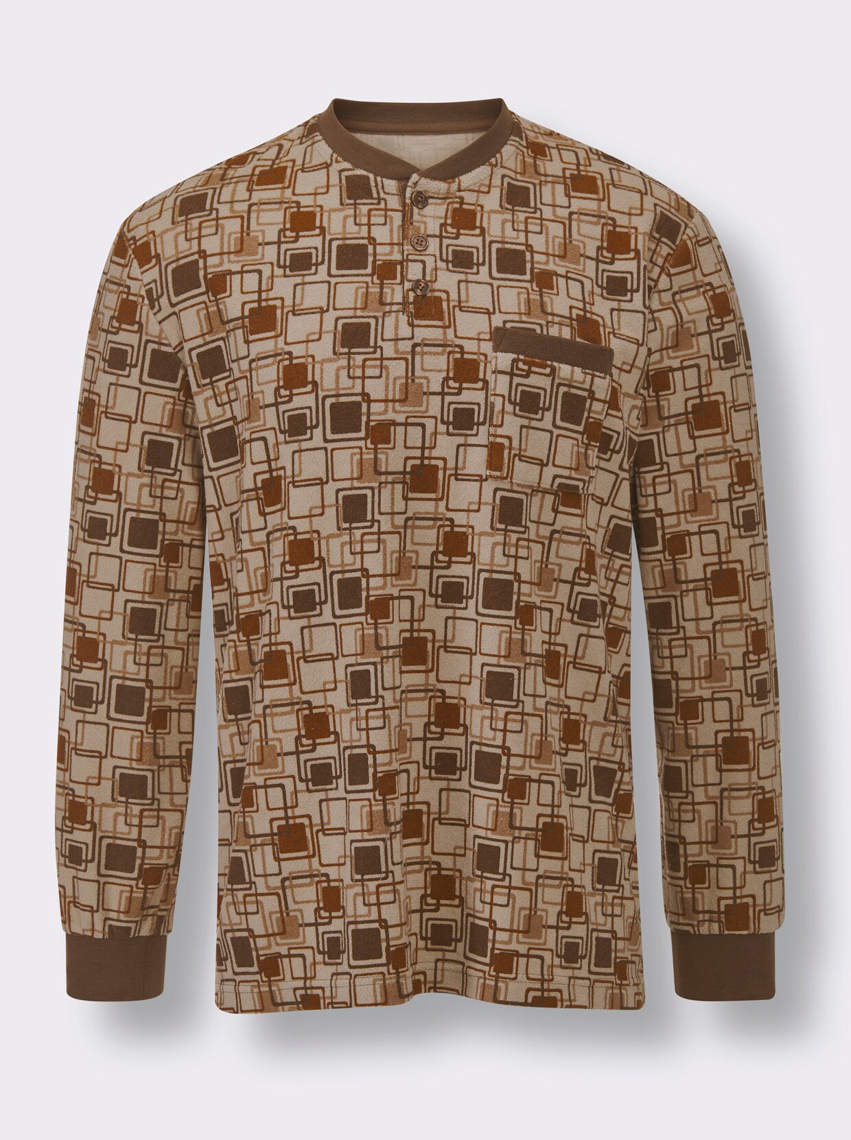 KINGsCLUB Pyjama - beige/bruin geprint