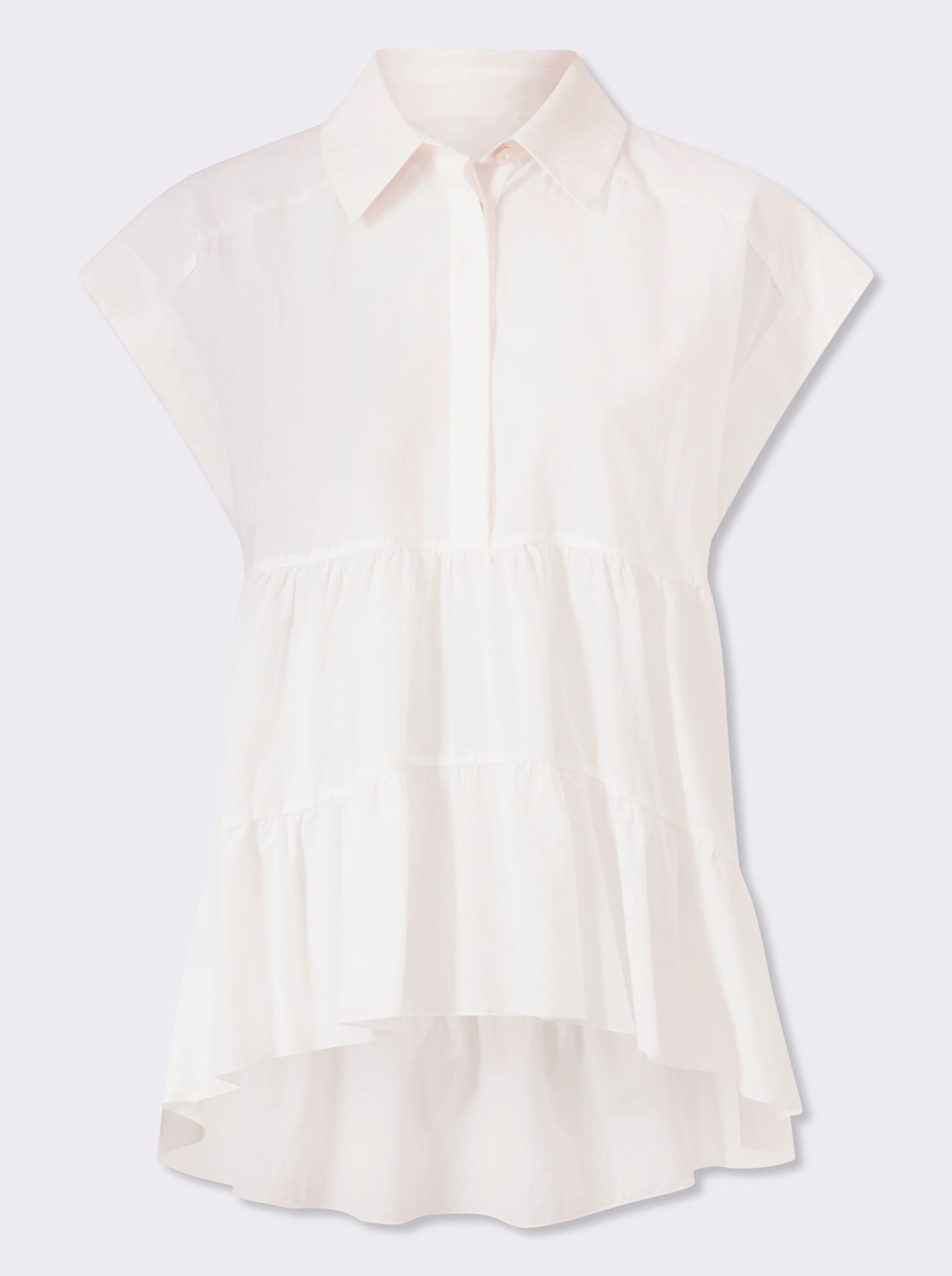 heine Baumwollbluse im Empire-Stil - weiß