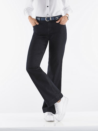 Jeans mit weitem Bein - schwarz