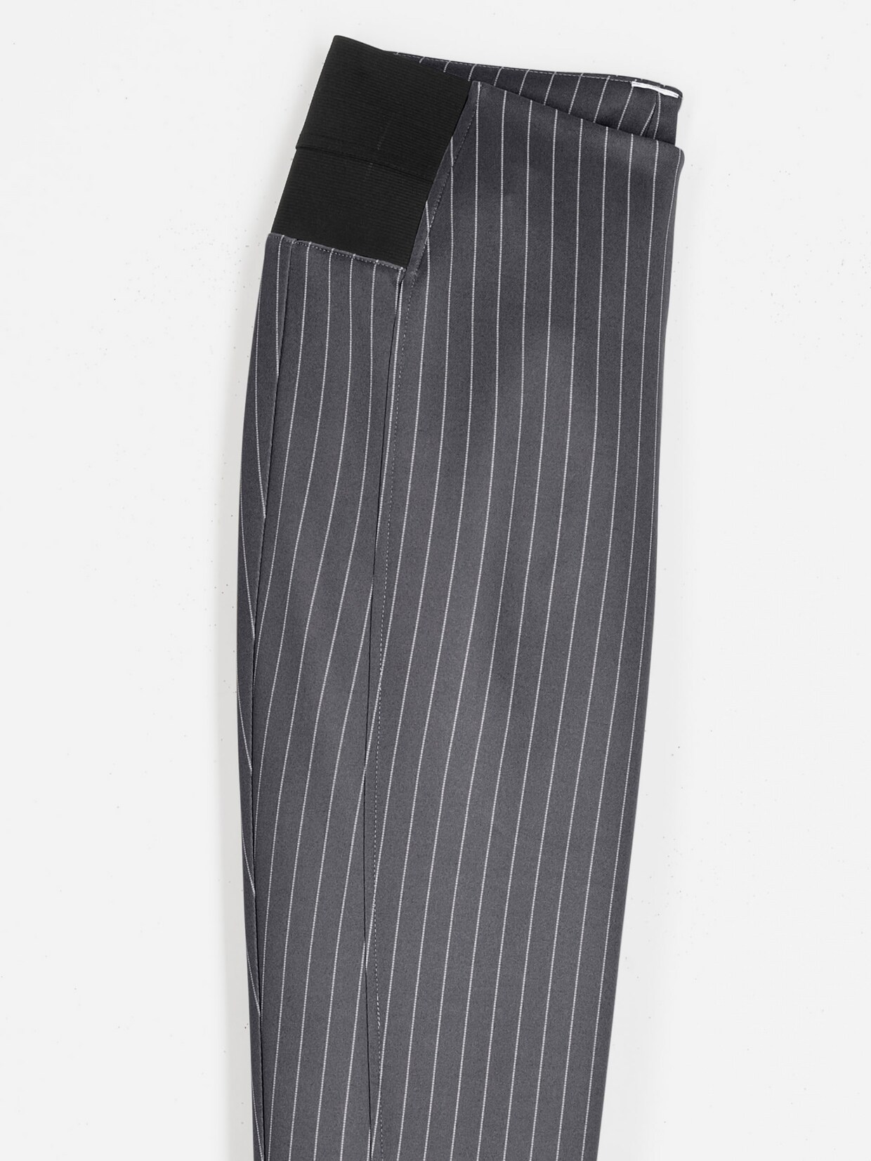 comfortbroek - antraciet/wit gestreept