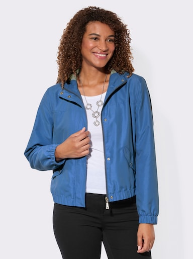 Jacke mit elastischen Abschlüssen - jeansblau