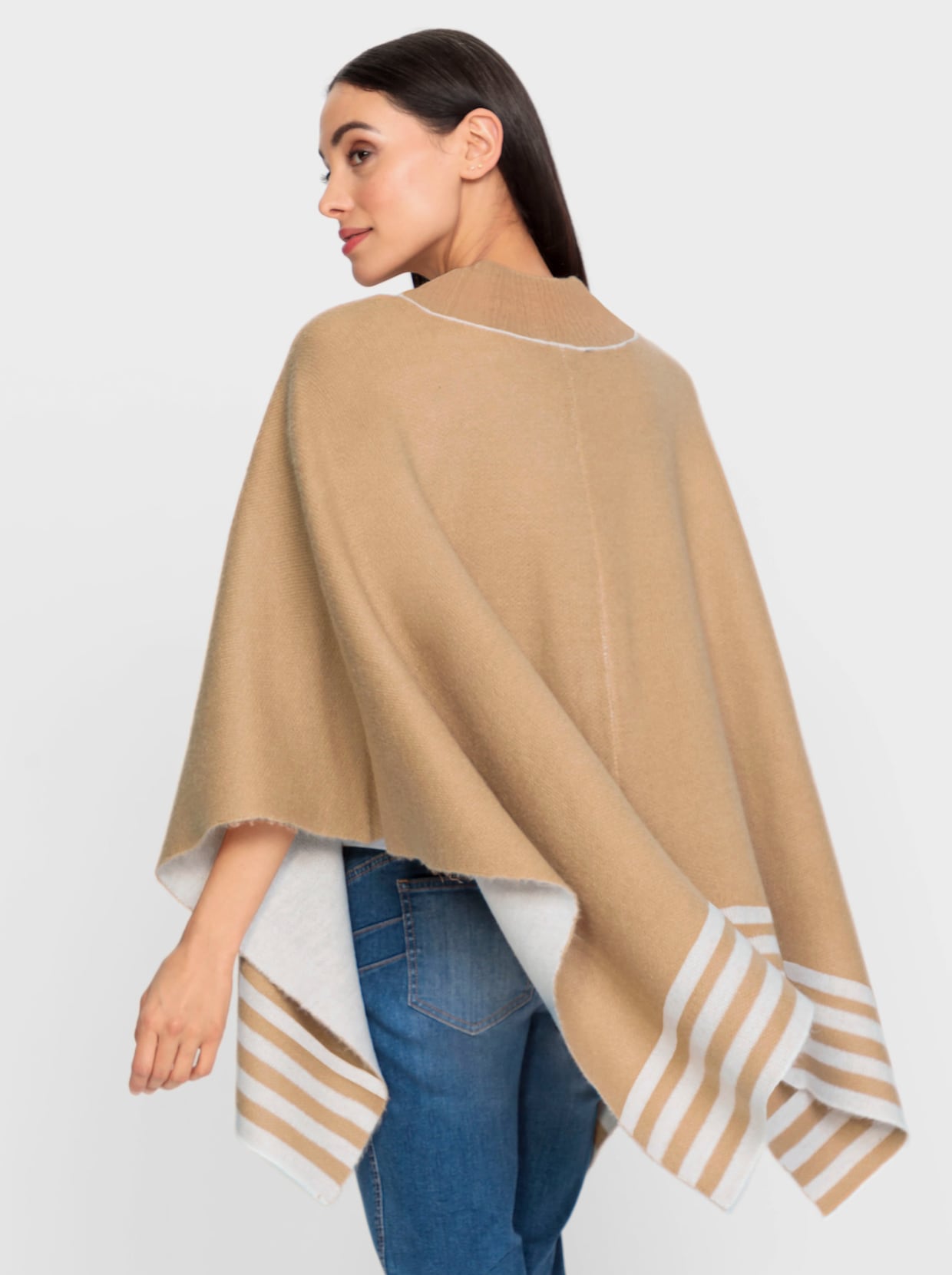 heine Cape en tricot - couleur chamois