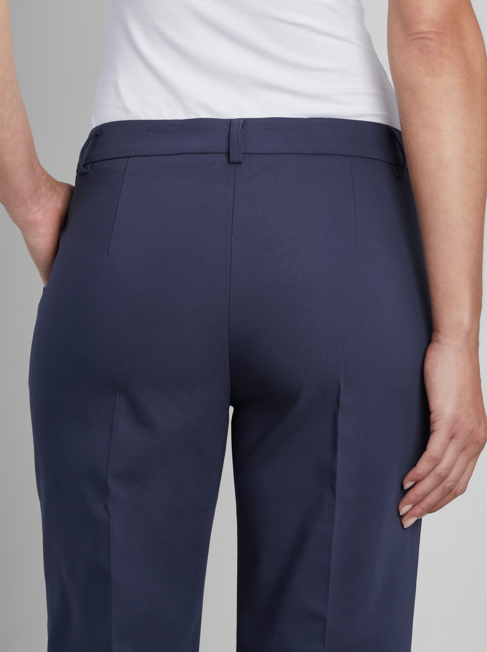 heine Bügelfaltenhose mit weitem Bein - marine
