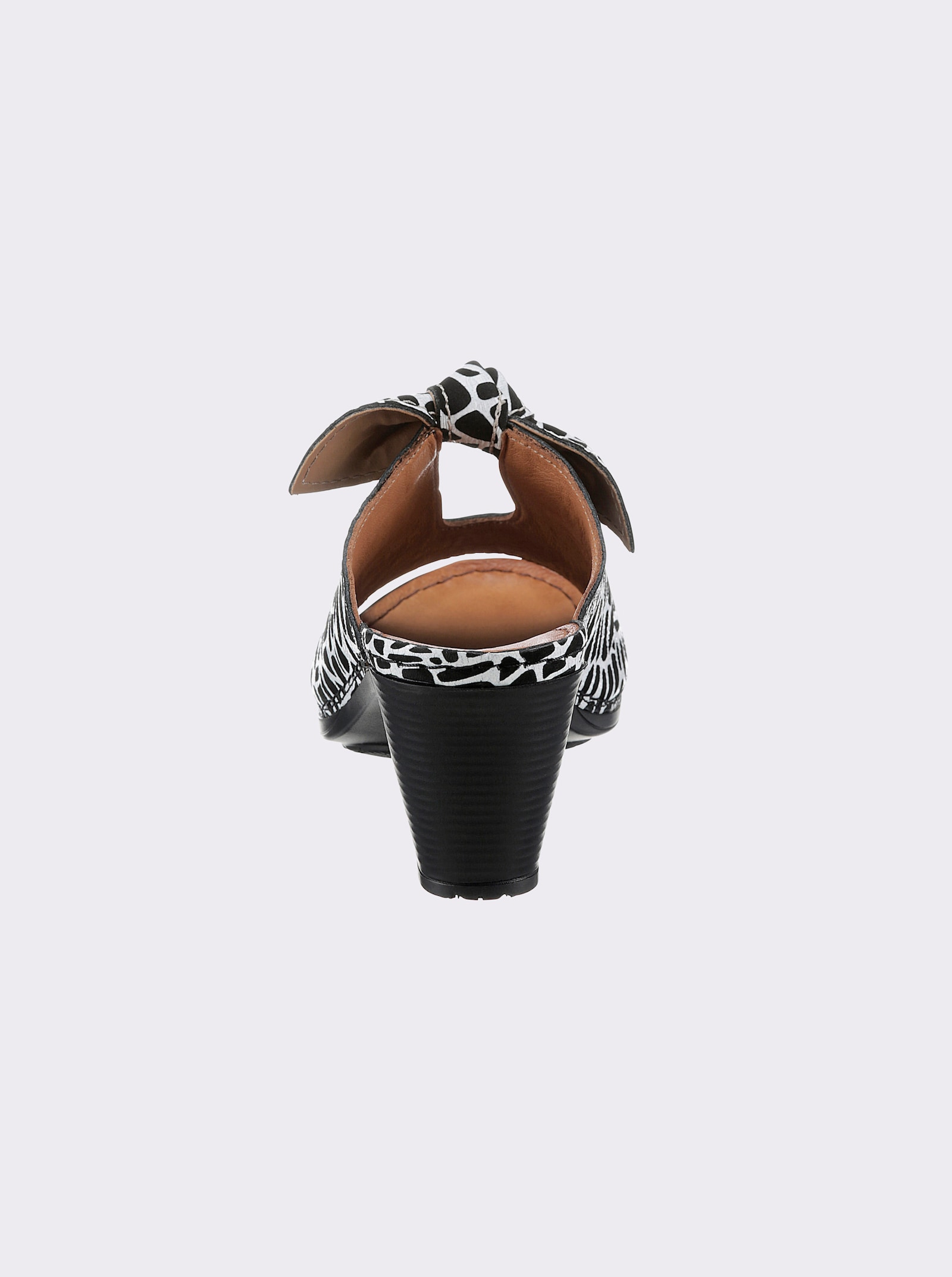 Gemini Pantolette , weich gepolstert - weiss-schwarz